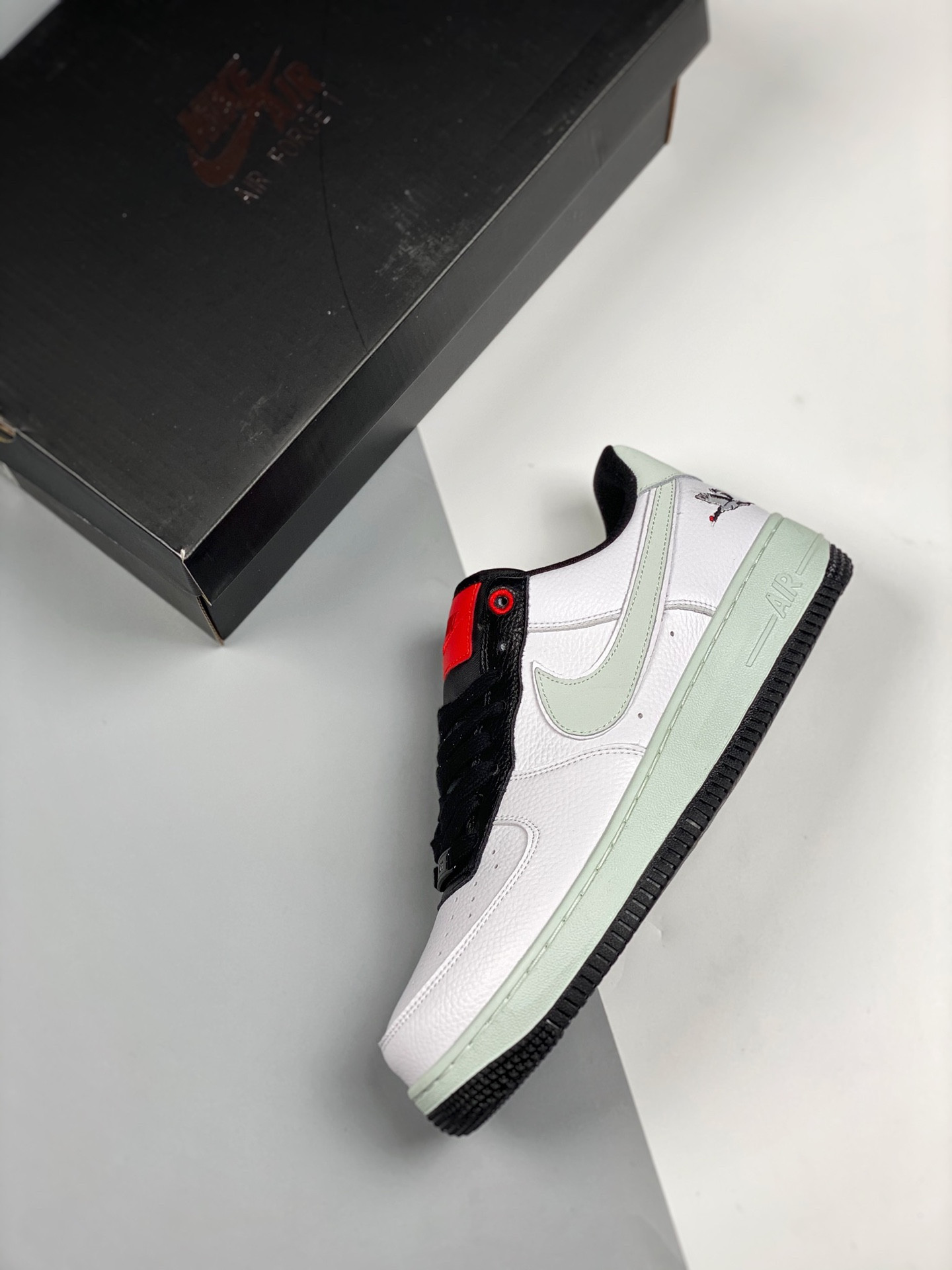 Nike Air Force 1 Low “Milky Stork” White/Photon Dust-Black-Chile Red For Sale