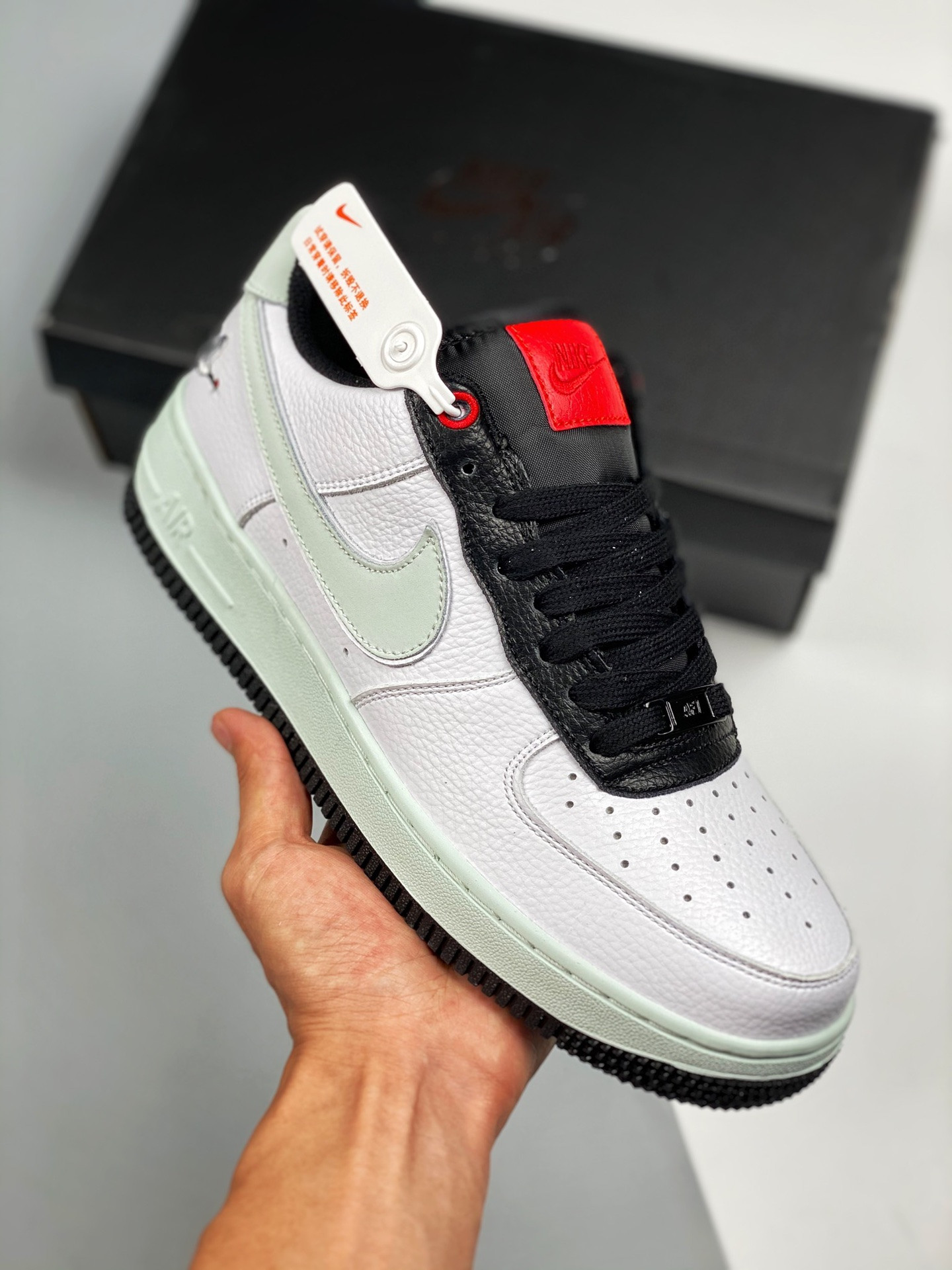 Nike Air Force 1 Low “Milky Stork” White/Photon Dust-Black-Chile Red For Sale