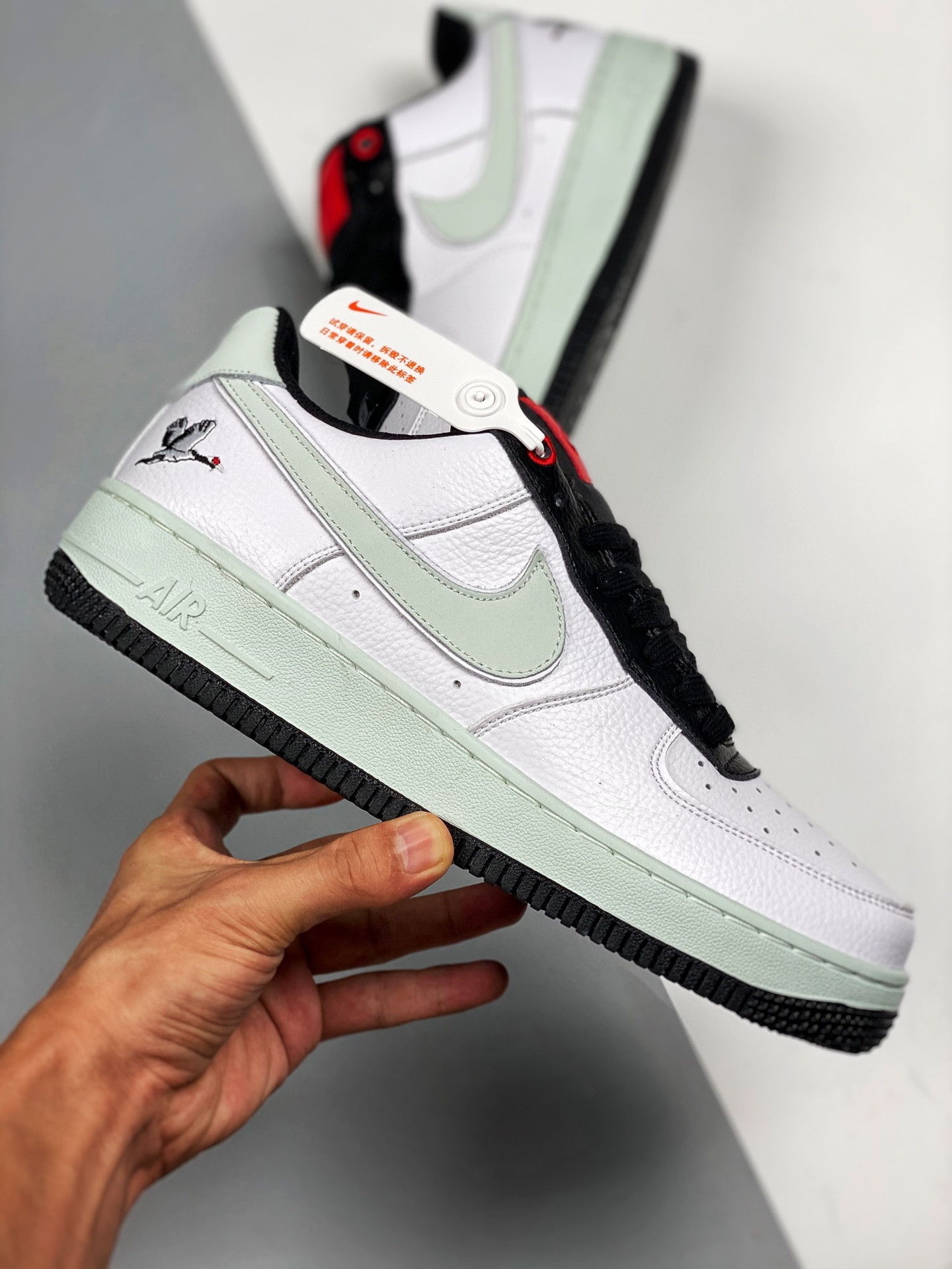 Nike Air Force 1 Low “Milky Stork” White/Photon Dust-Black-Chile Red For Sale