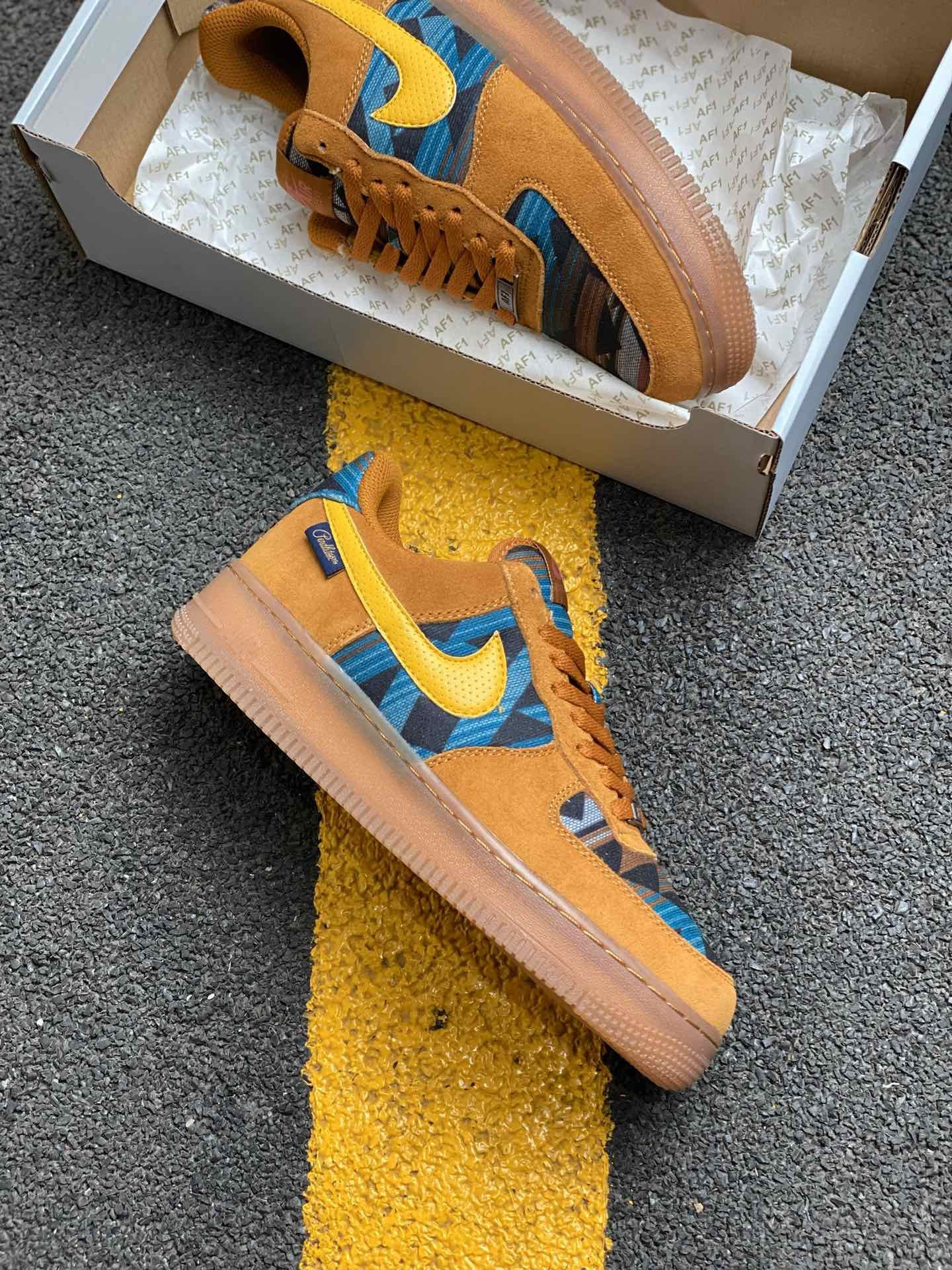 Nike Air Force 1 Low “N7” Gold Suede/Dark Sulfur For Sale