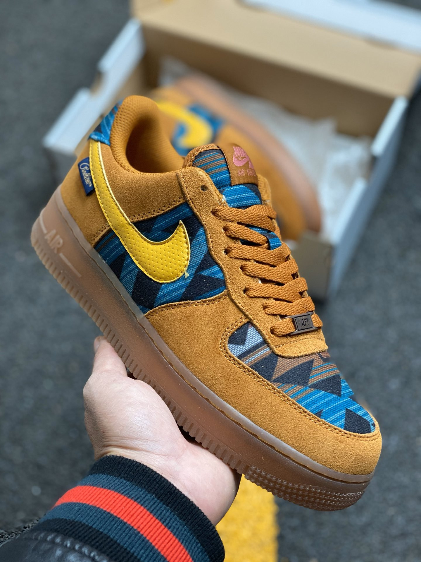 Nike Air Force 1 Low “N7” Gold Suede/Dark Sulfur For Sale