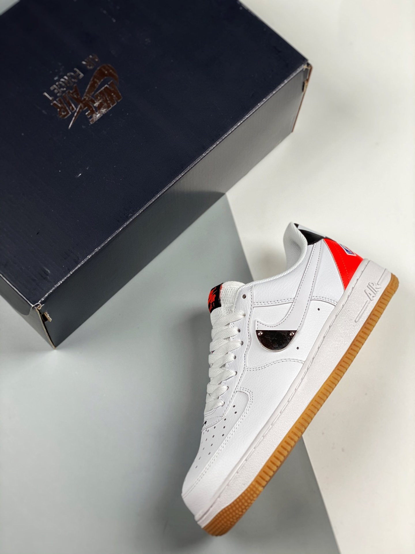 Nike Air Force 1 Low “NBA” White/Bright Crimson-Black