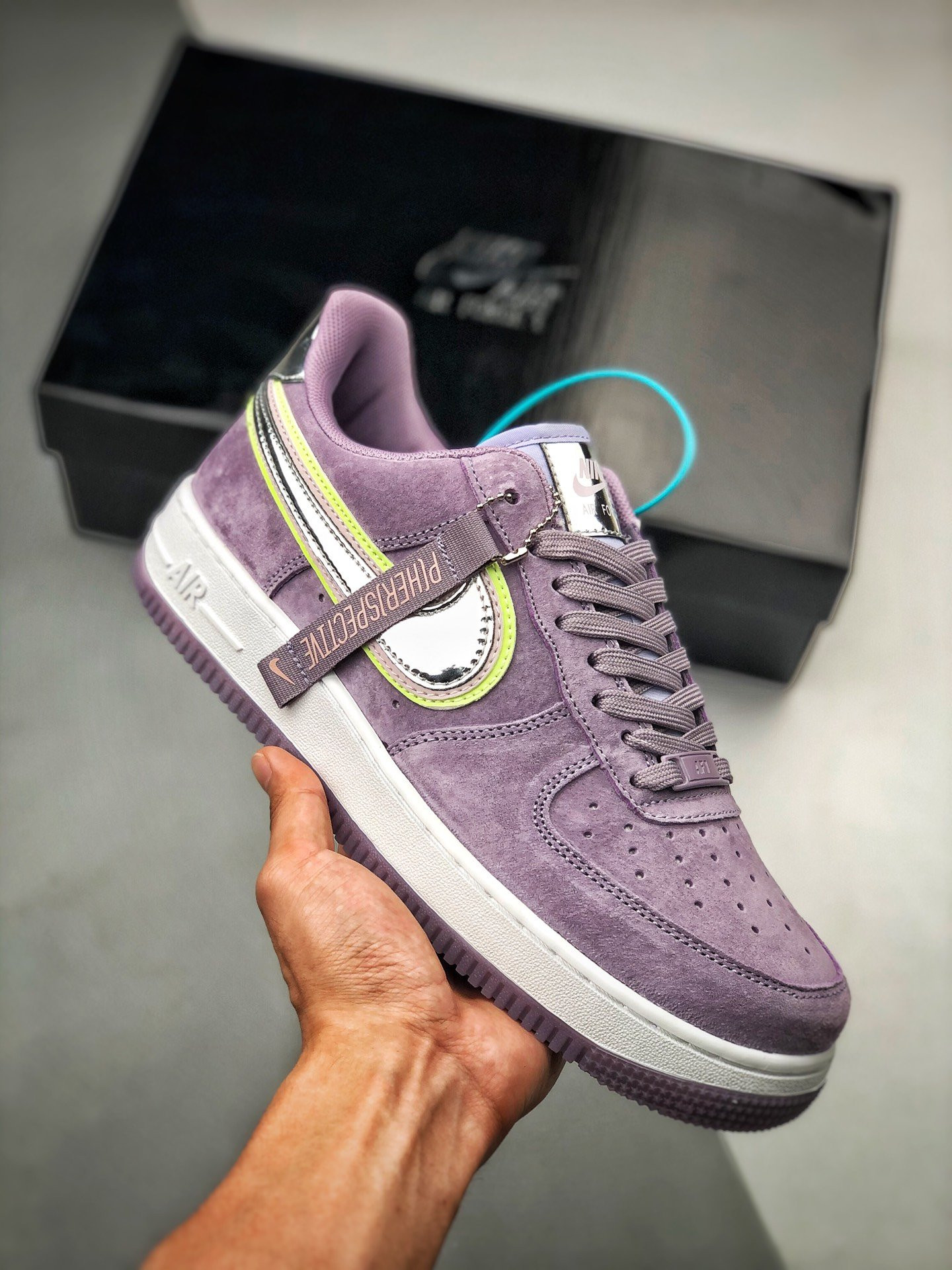 Nike Air Force 1 Low “P(Her)spective” Violet Star/Chrome-Washed Coral-Barely Volt