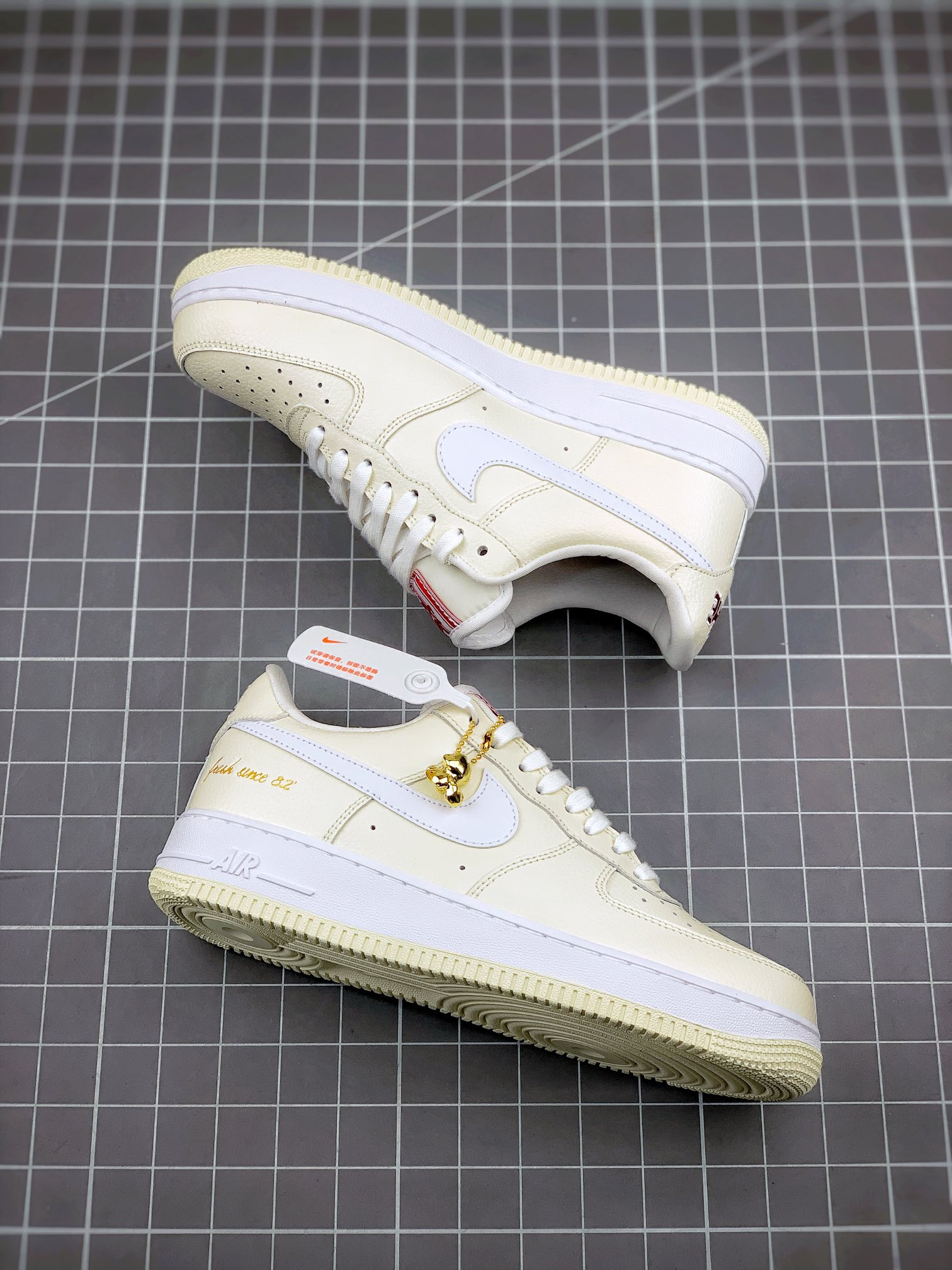 Nike Air Force 1 Low “Popcorn” Coconut Milk/White-University Red For Sale