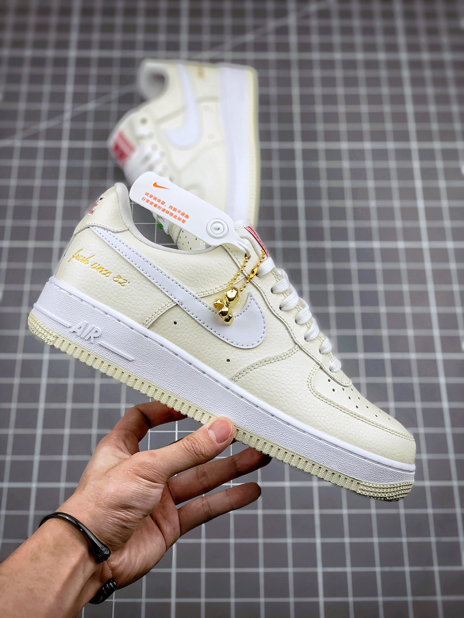 Nike Air Force 1 Low “Popcorn” Coconut Milk/White-University Red For Sale