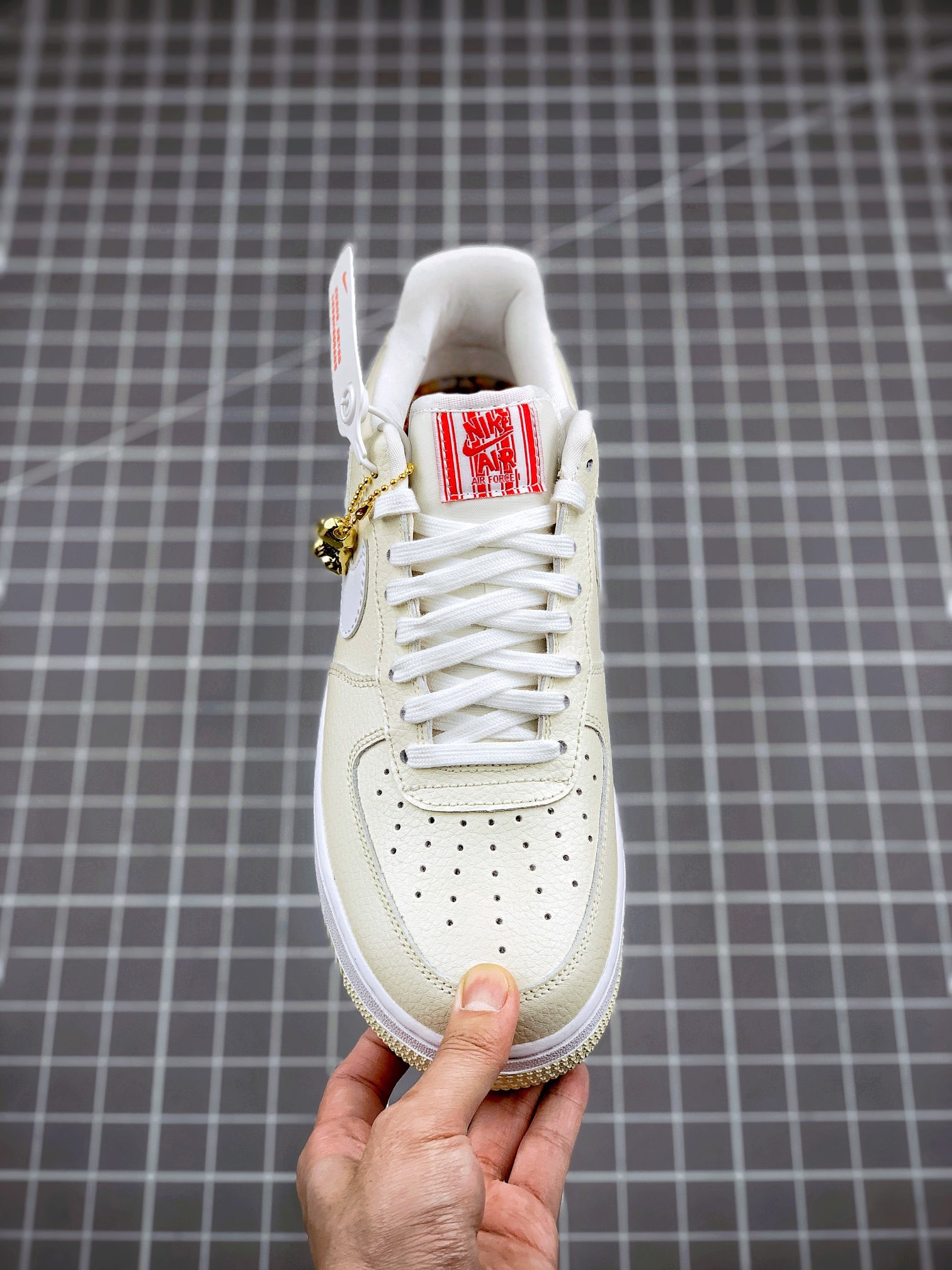 Nike Air Force 1 Low “Popcorn” Coconut Milk/White-University Red For Sale