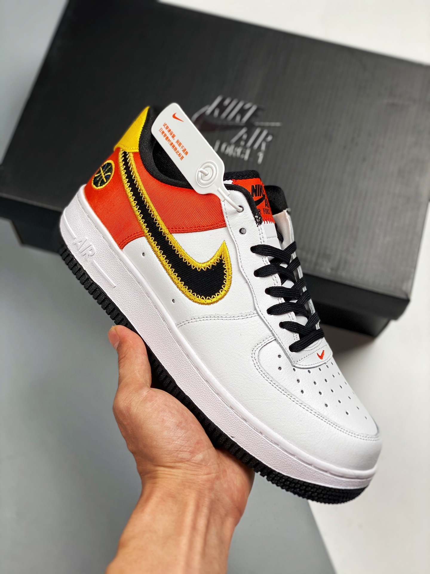 Nike Air Force 1 Low “Raygun” White/Black-Orange For Sale