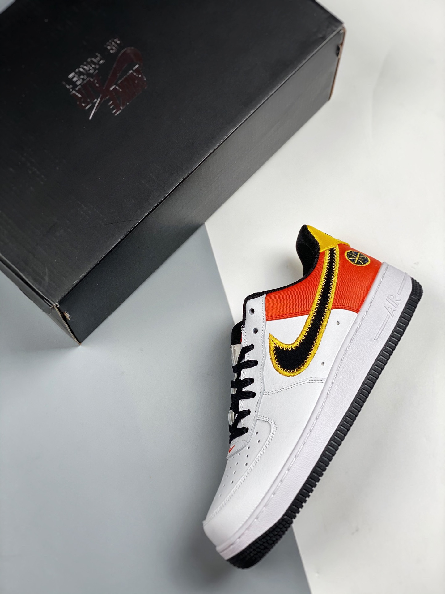 Nike Air Force 1 Low “Raygun” White/Black-Orange For Sale
