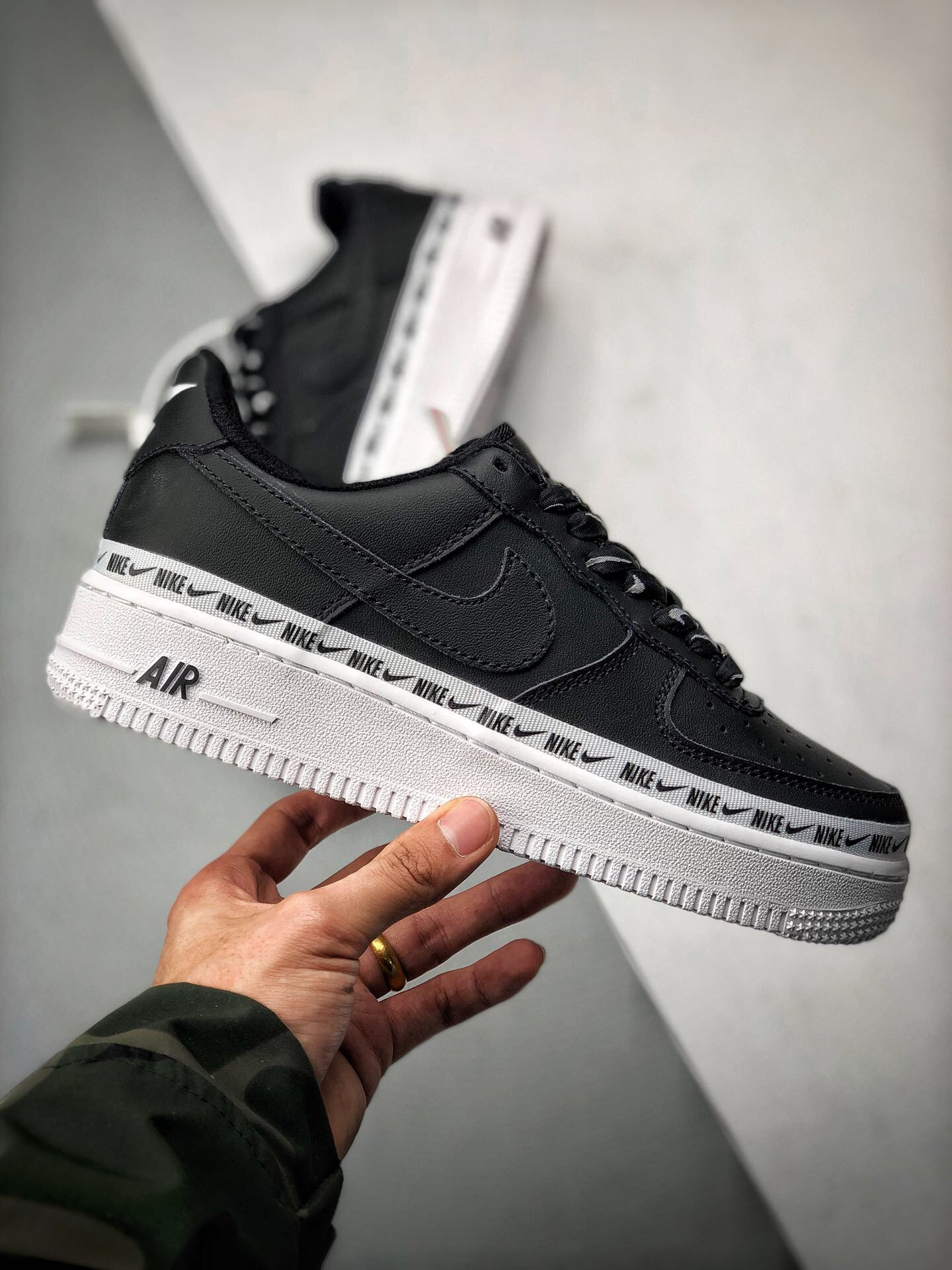 Nike Air Force 1 Low “Ribbon” Black/White For Sale