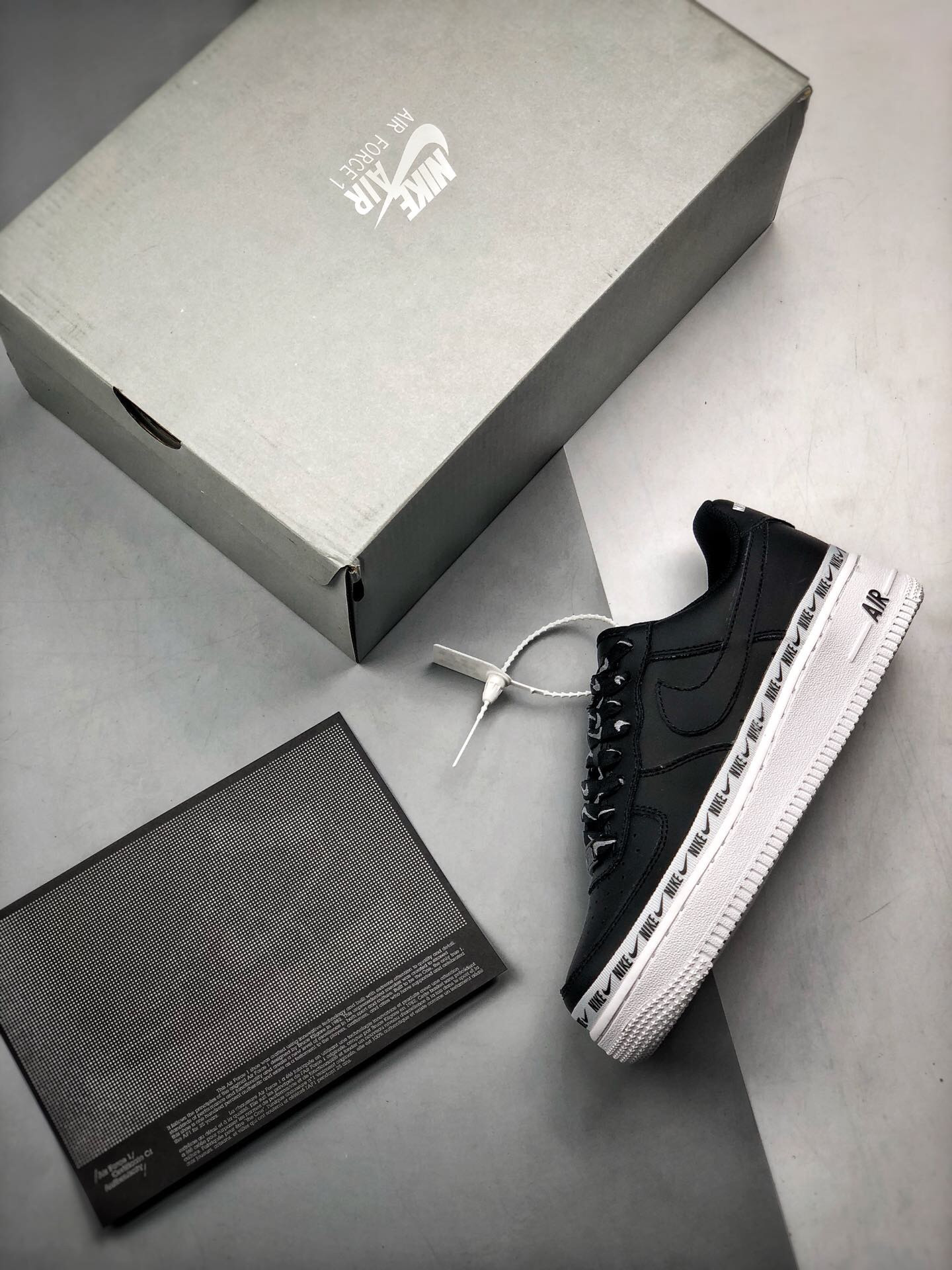 Nike Air Force 1 Low “Ribbon” Black/White For Sale