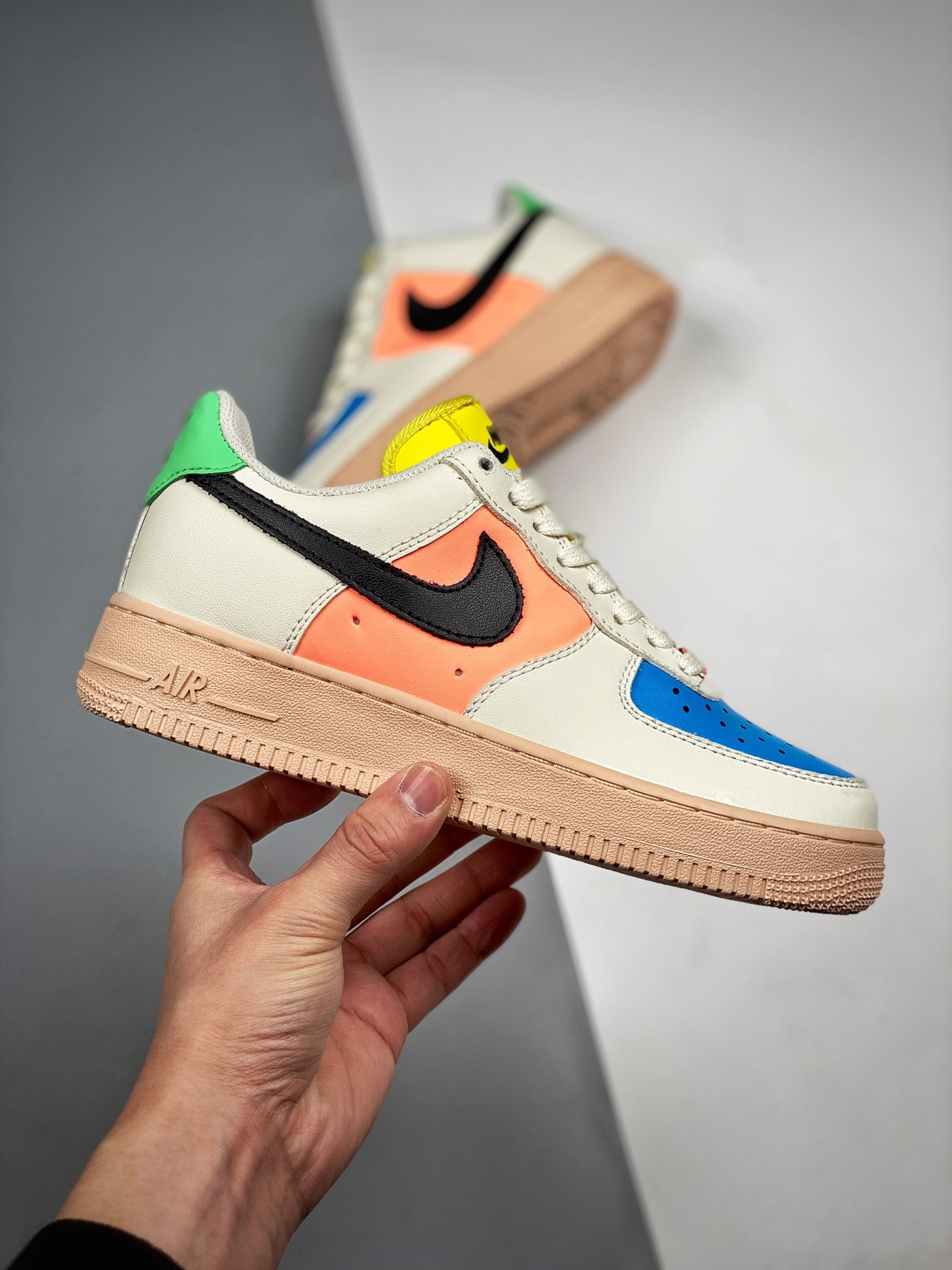 Nike Air Force 1 Low “Sail Multi” Sail/Black-Bright Mango For Sale