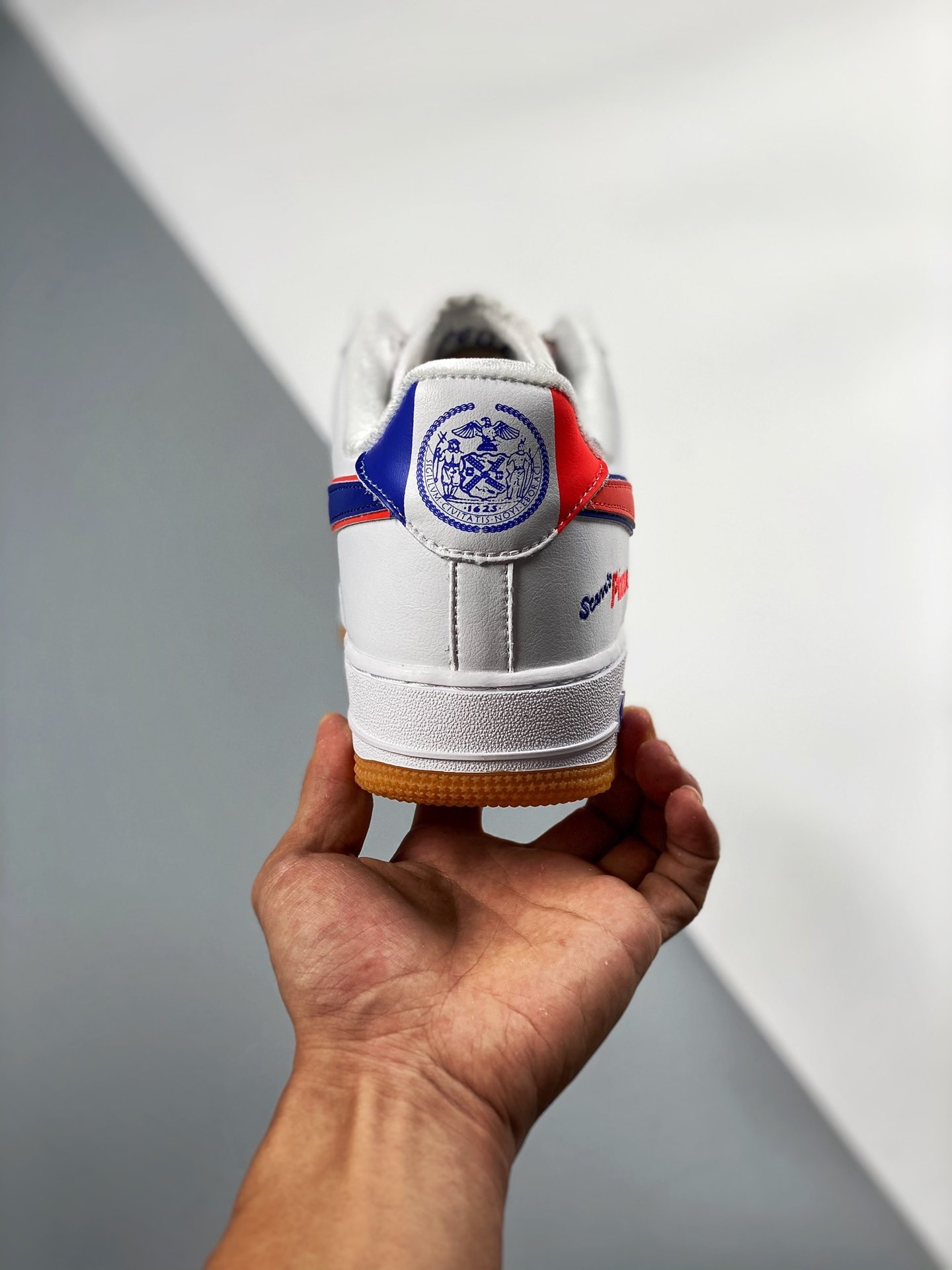 Nike Air Force 1 Low “Scarr’s Pizza” White Blue Red For Sale