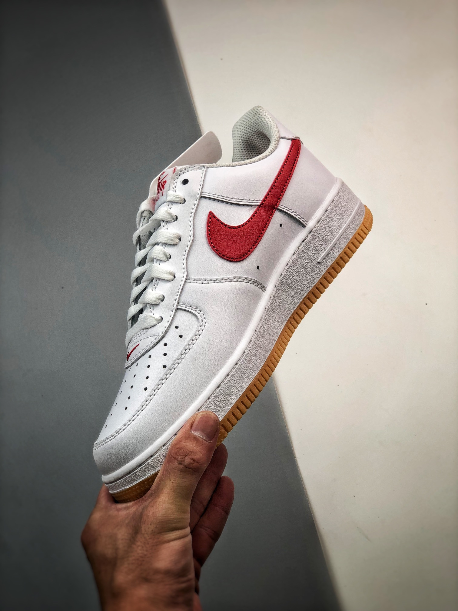 Nike Air Force 1 Low “Since 82” White/University Red-Gum Yellow For Sale