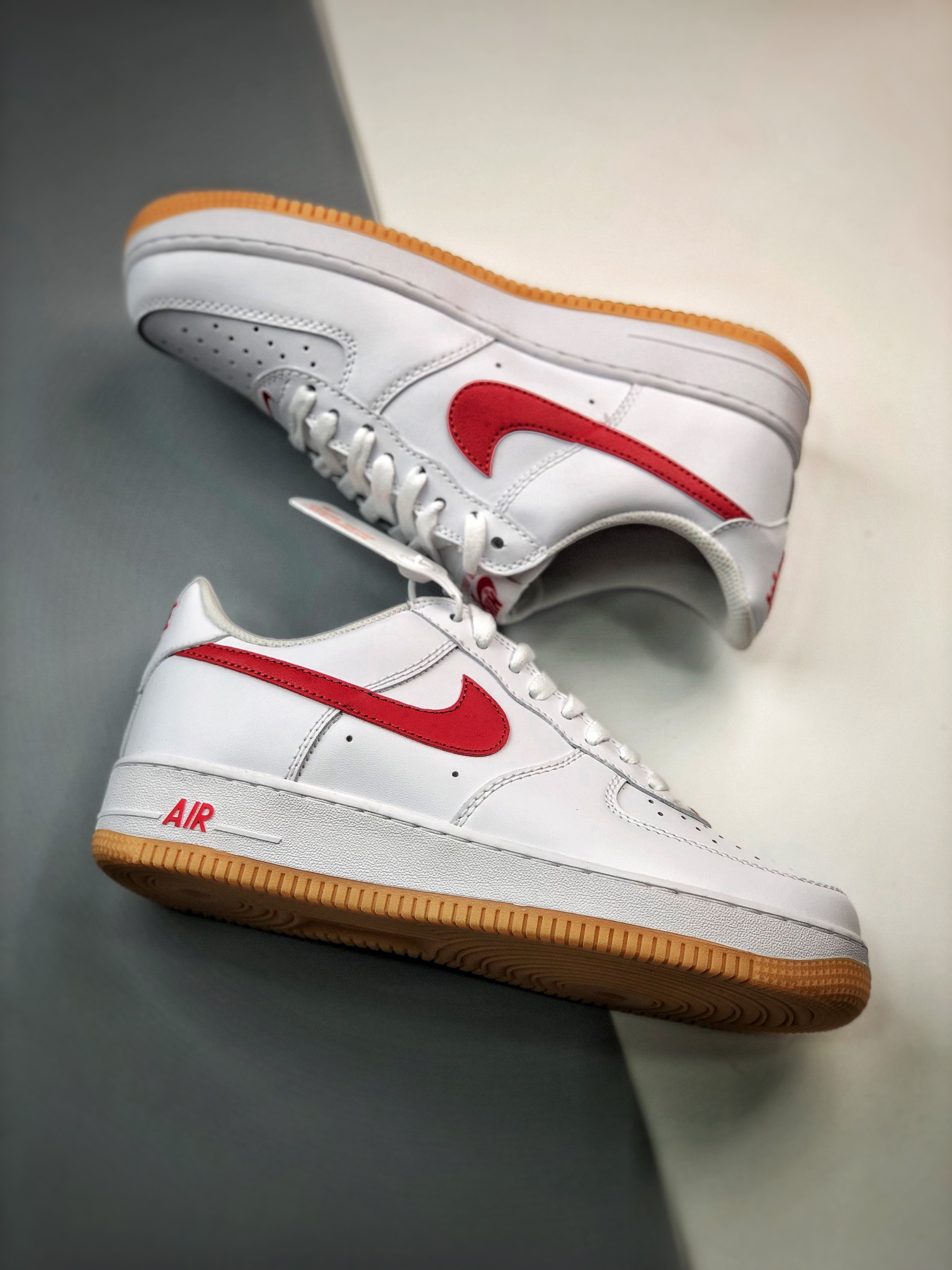 Nike Air Force 1 Low “Since 82” White/University Red-Gum Yellow For Sale