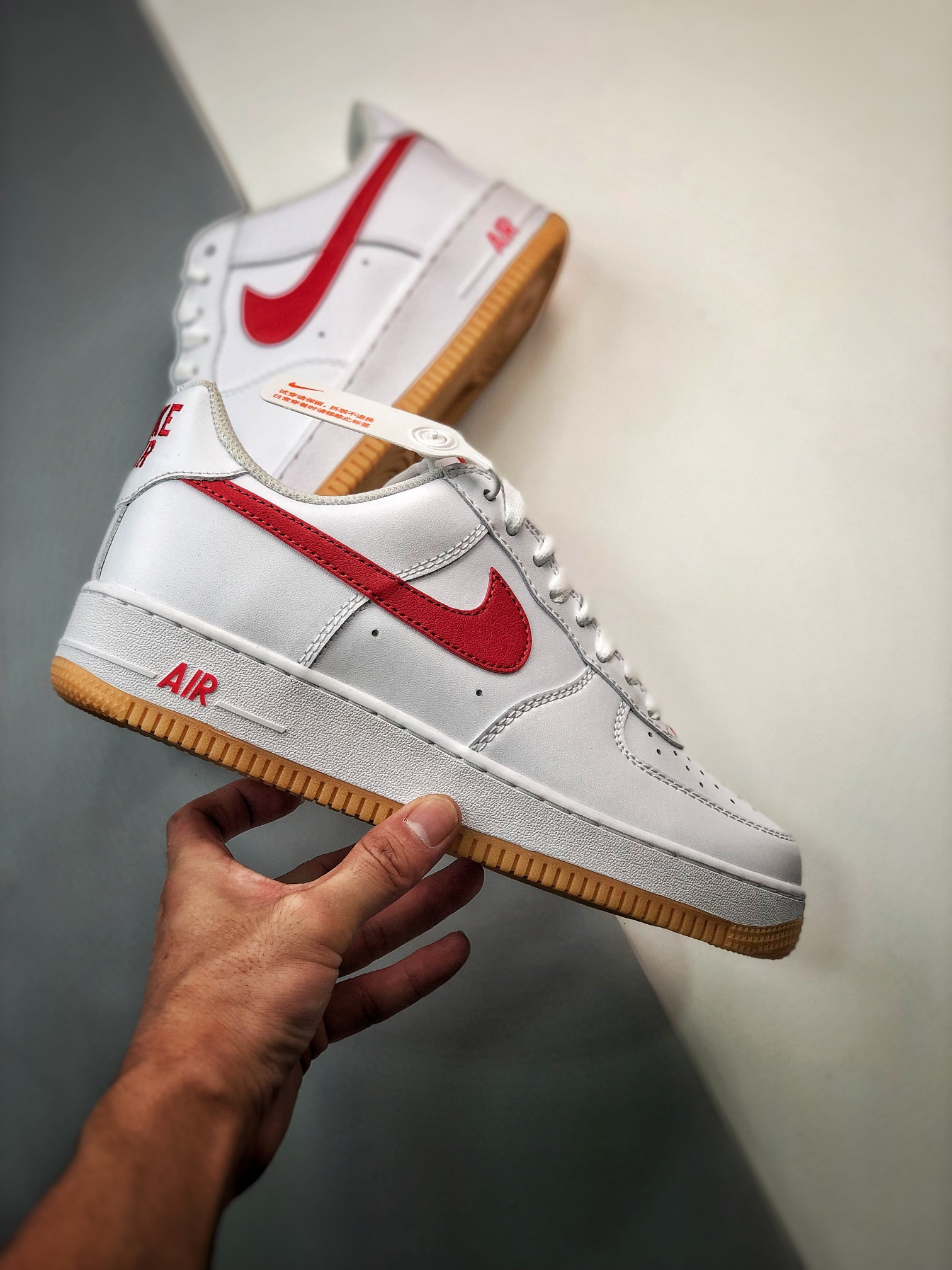 Nike Air Force 1 Low “Since 82” White/University Red-Gum Yellow For Sale