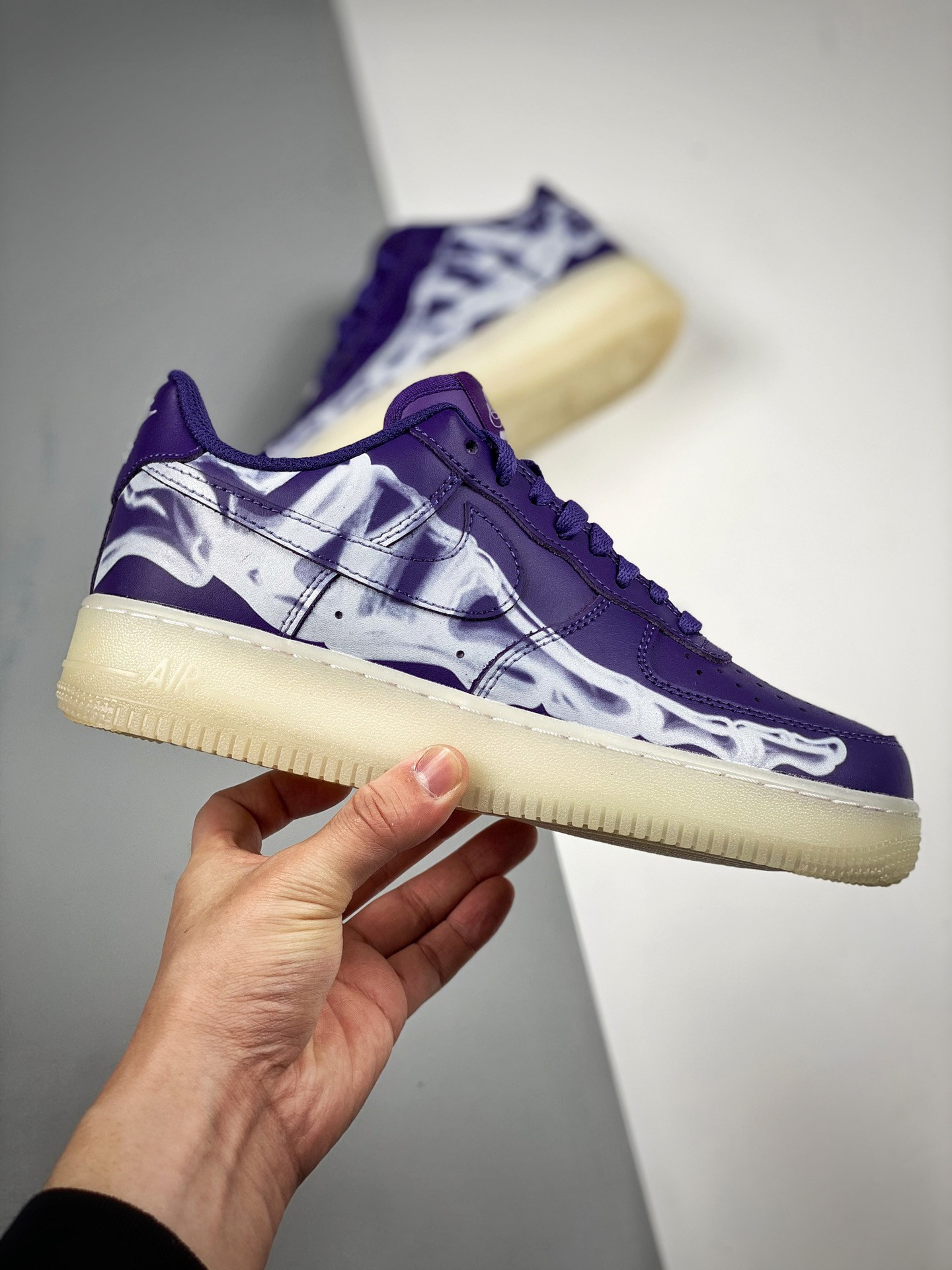 Nike Air Force 1 Low “Skeleton” Court Purple/White For Sale