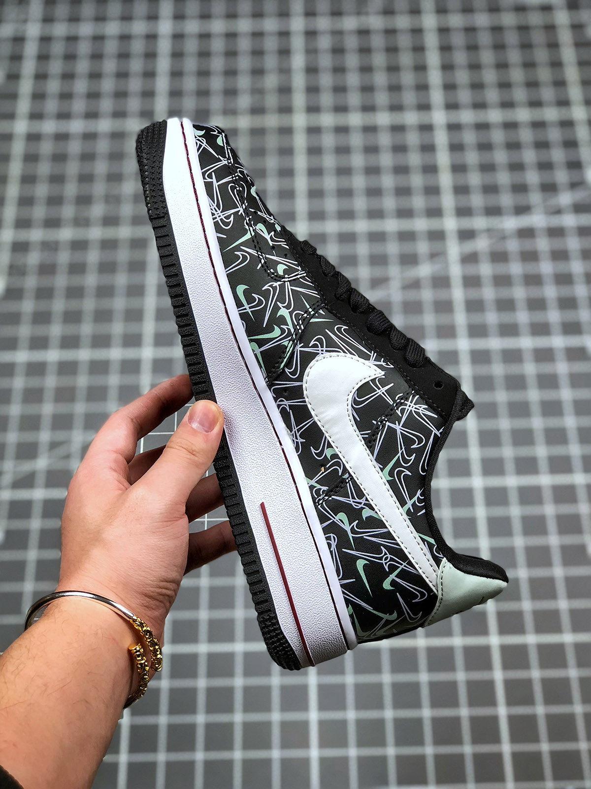 Nike Air Force 1 Low “Valentine’s Day” Black White For Sale