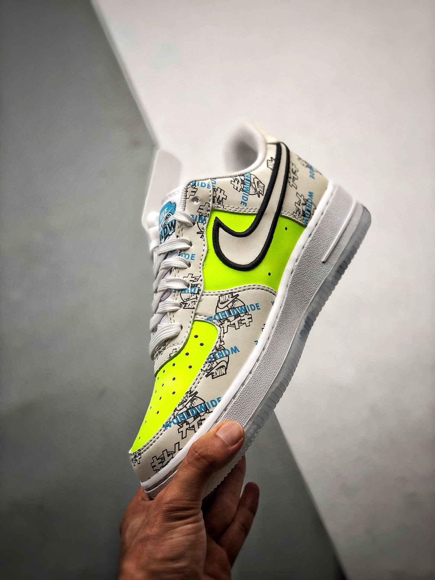 Nike Air Force 1 Low “Worldwide” Black/Flash Crimson-Green Strike For Sale