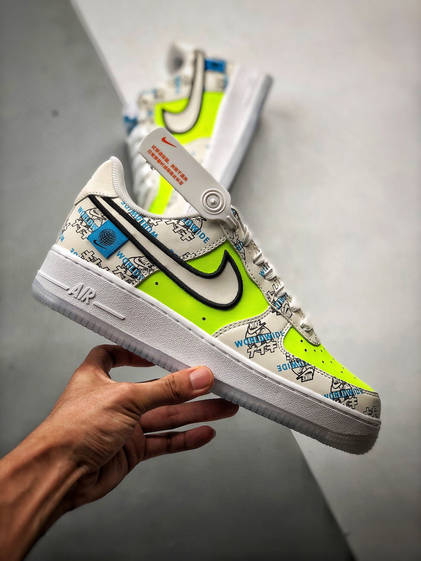 Nike Air Force 1 Low “Worldwide” Black/Flash Crimson-Green Strike For Sale