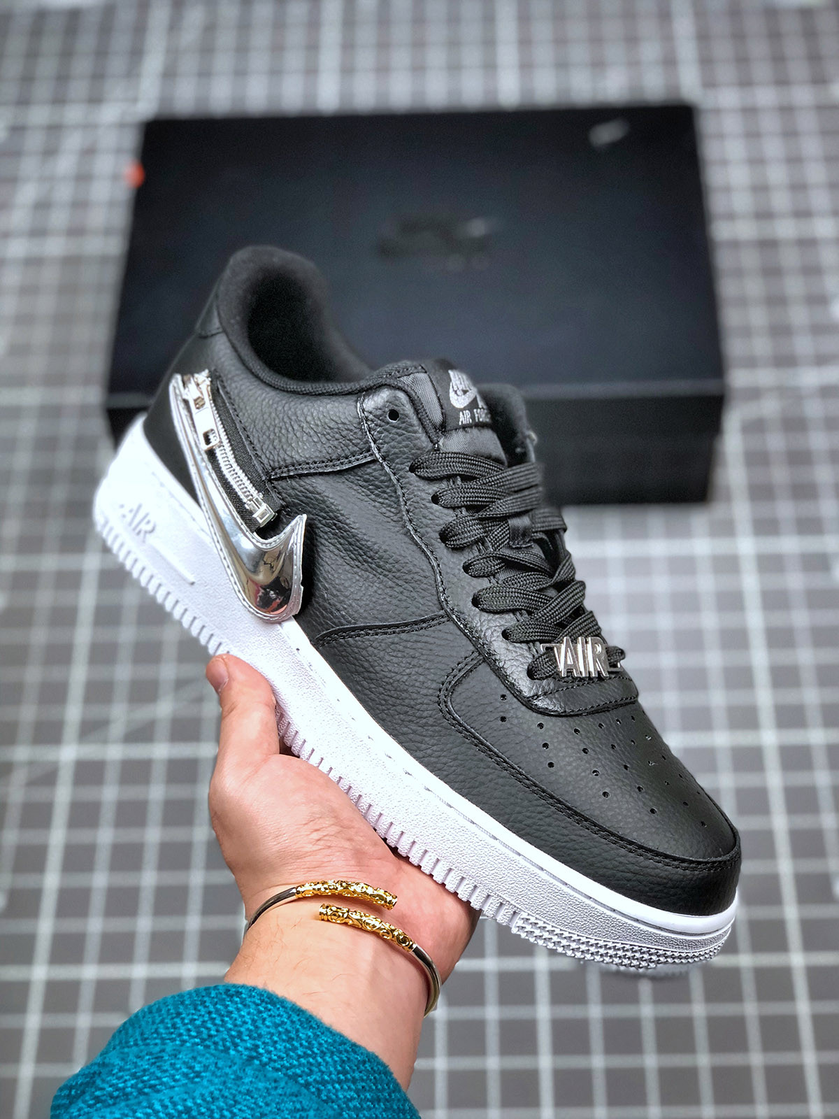 Nike Air Force 1 Low “Zip Swoosh” Black For Sale