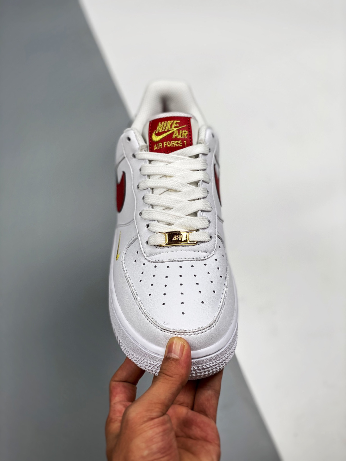 Nike Air Force 1 Low ’07 Essential White Gym Red CZ0270-104 For Sale