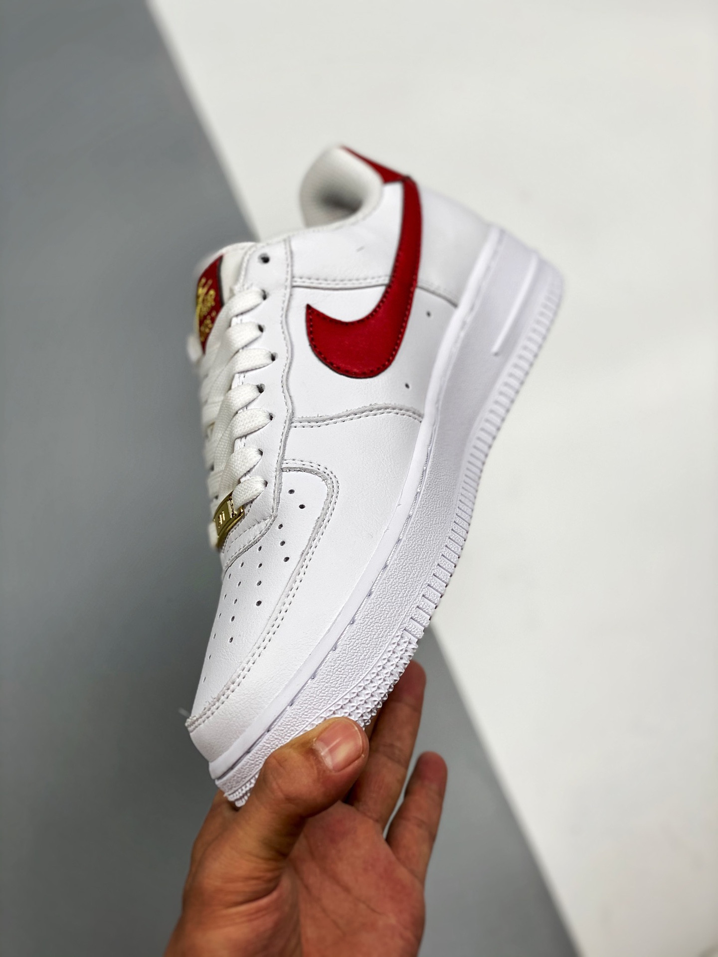 Nike Air Force 1 Low ’07 Essential White Gym Red CZ0270-104 For Sale