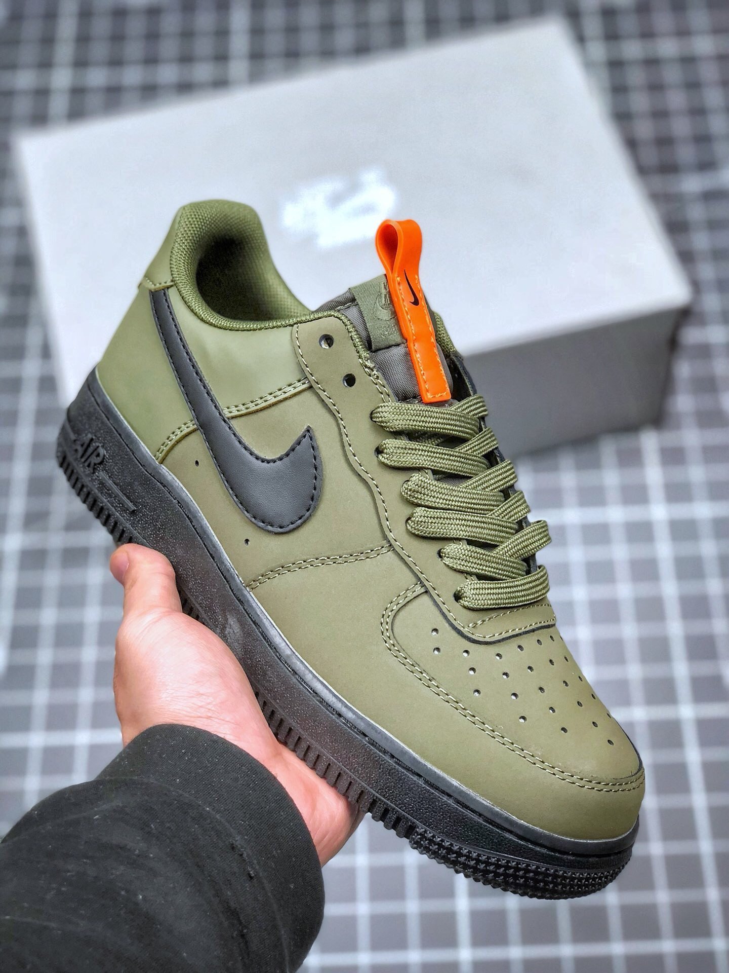 Nike Air Force 1 Low 07 Khaki Black For Sale