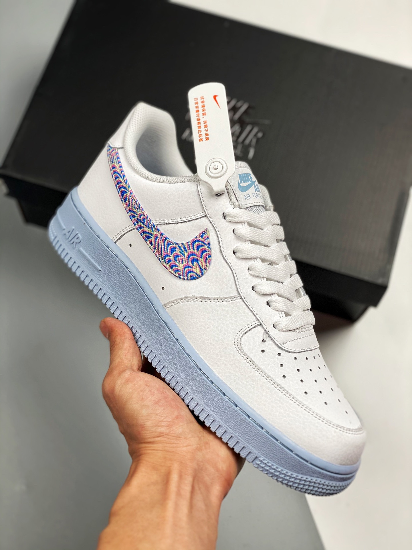 Nike Air Force 1 Low 07 LV8 White Hydrogen Blue For Sale