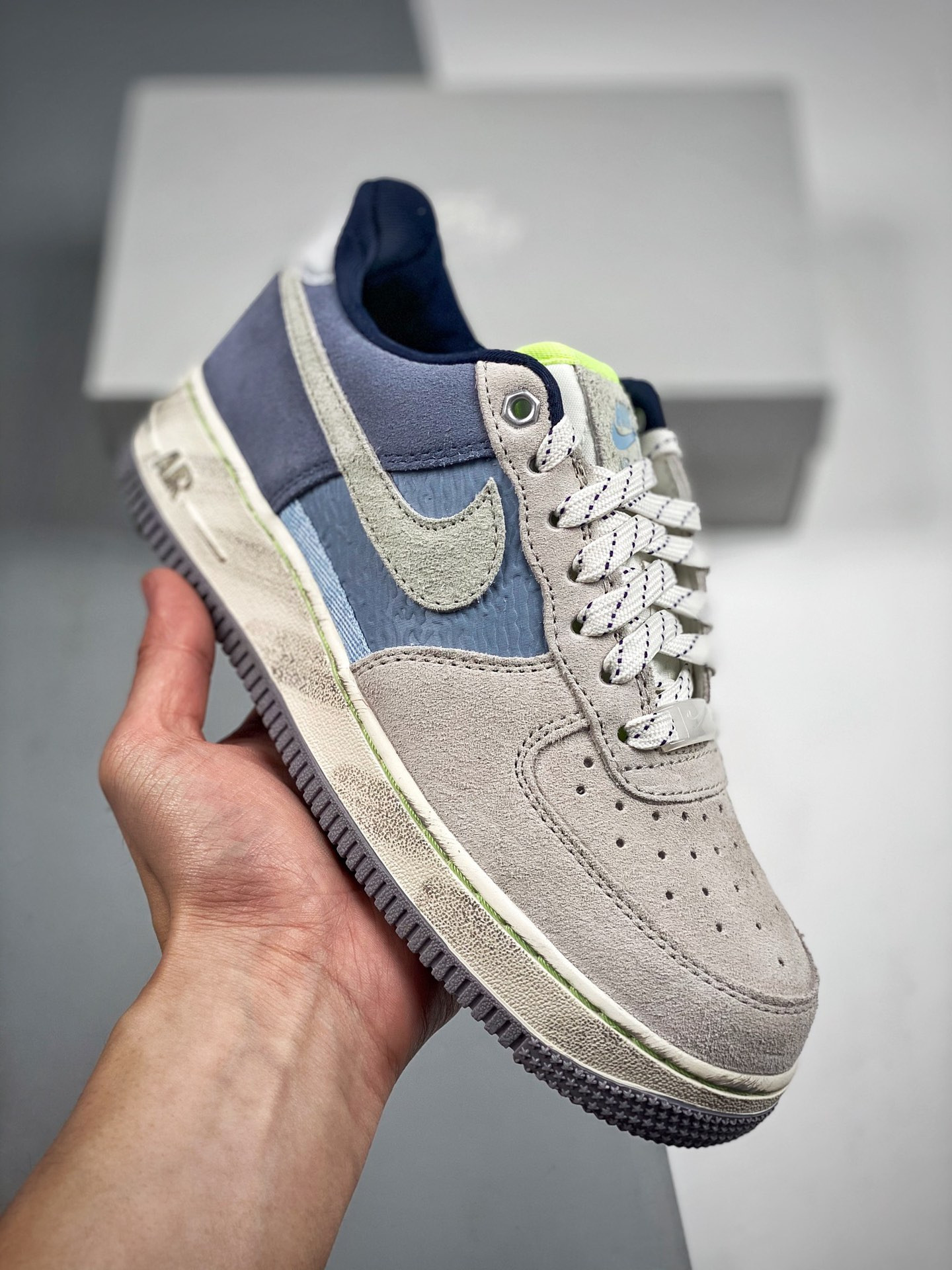 Nike Air Force 1 Low ’07 LX Mountain White/Greystone/Light Blue For Sale