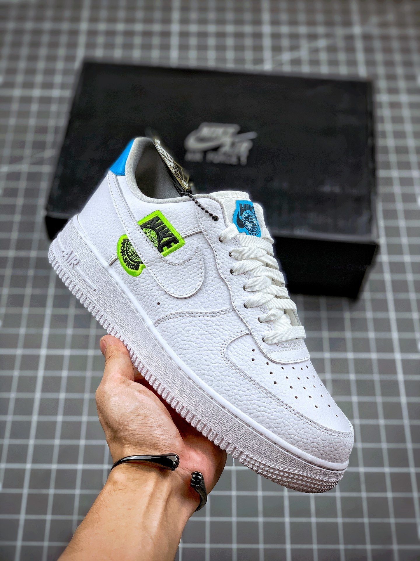 Nike Air Force 1 Low 07 SE ‘Worldwide’ White Volt For Sale
