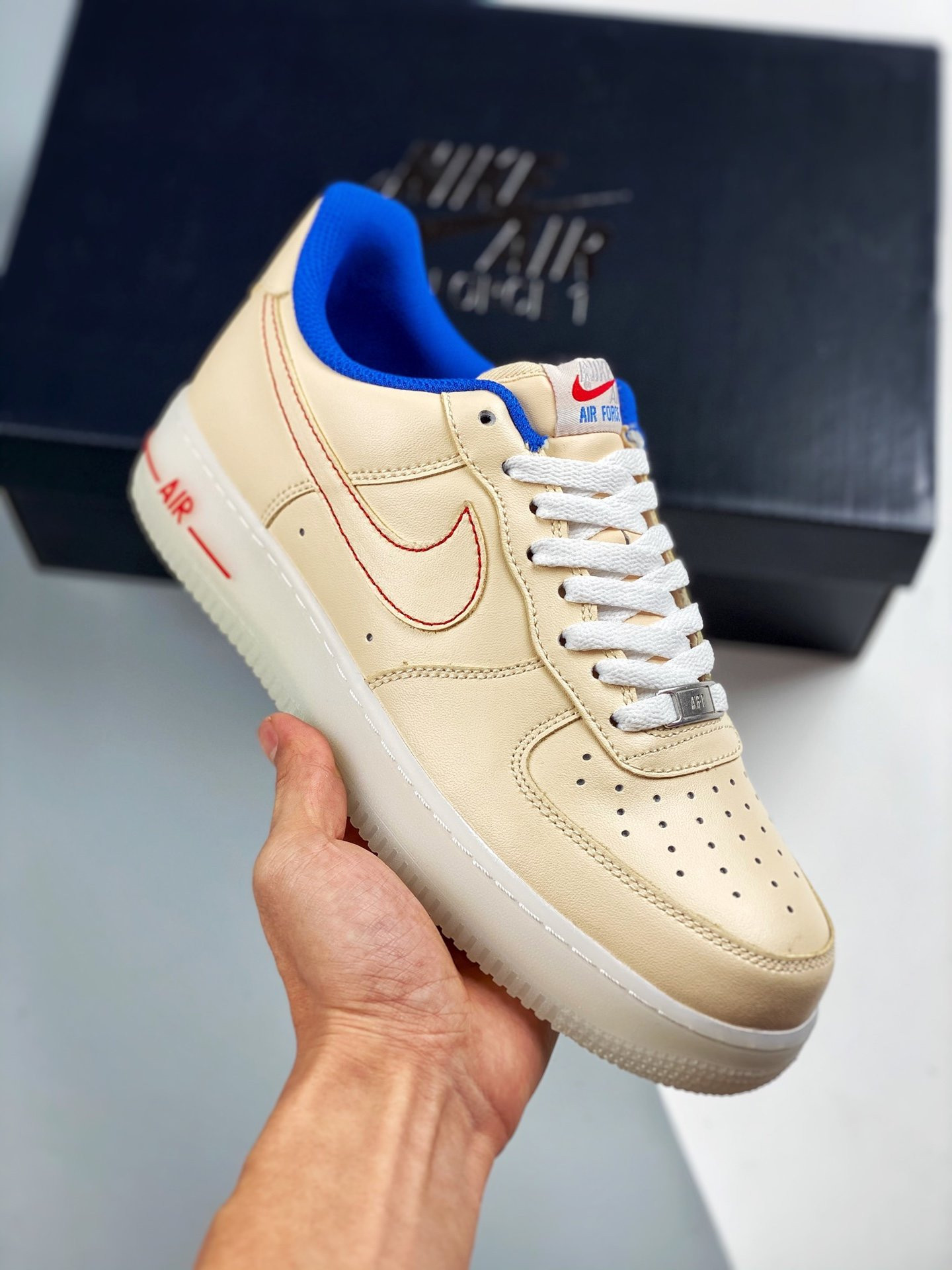 Nike Air Force 1 Low Beige Blue For Sale