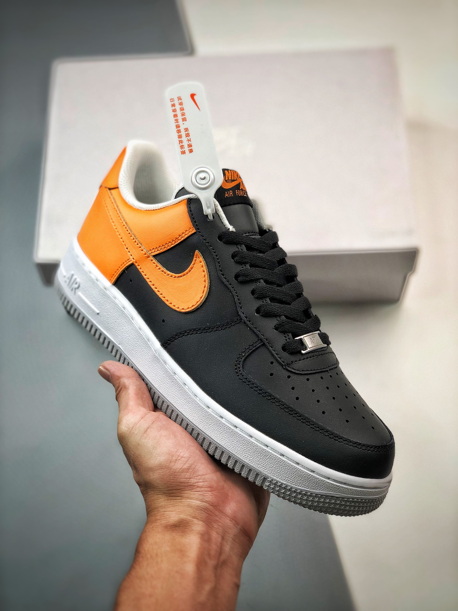 Nike Air Force 1 Low Black Laser Orange For Sale