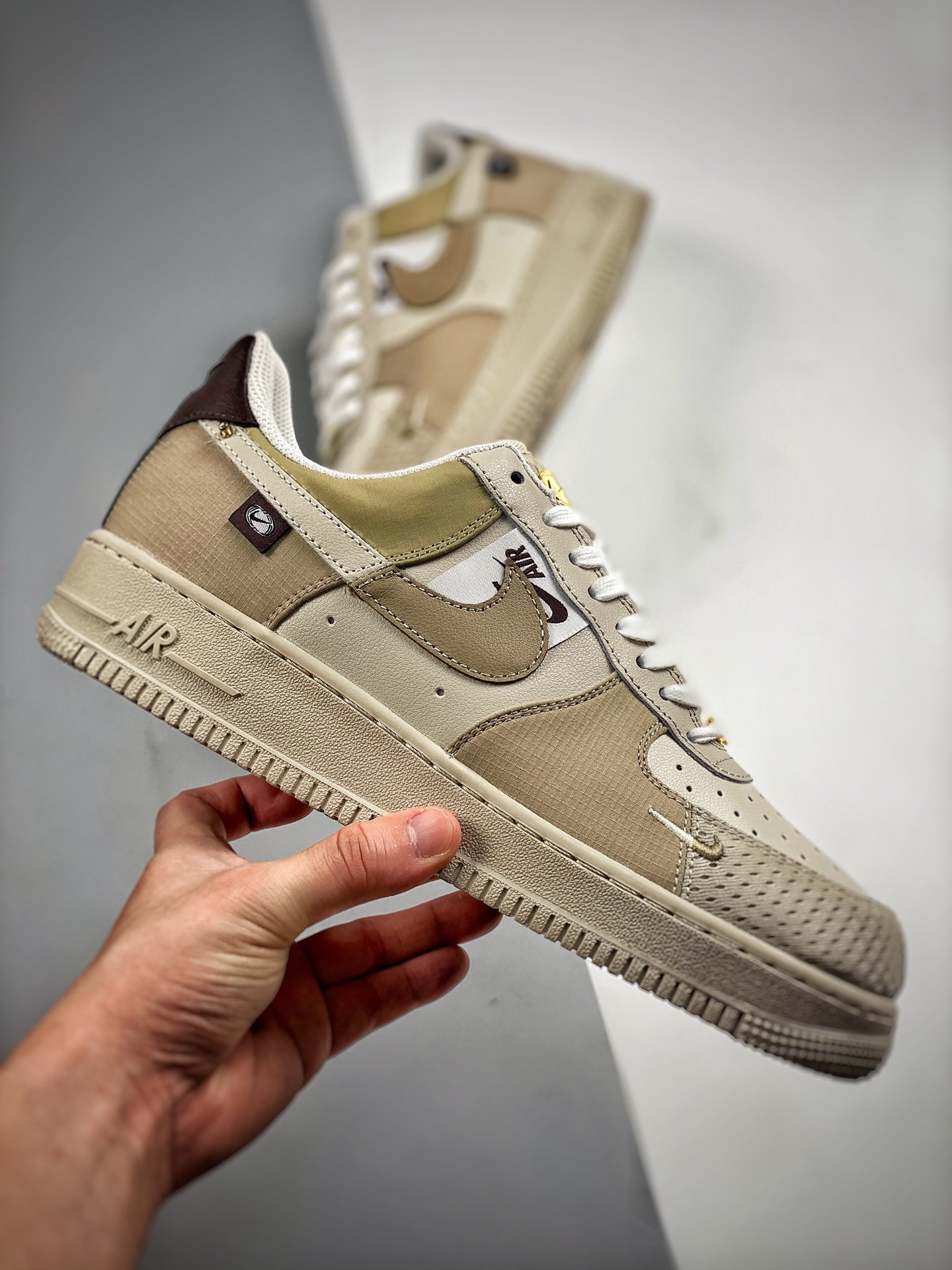 Nike Air Force 1 Low ‘Bling’ Tan/Brown For Sale
