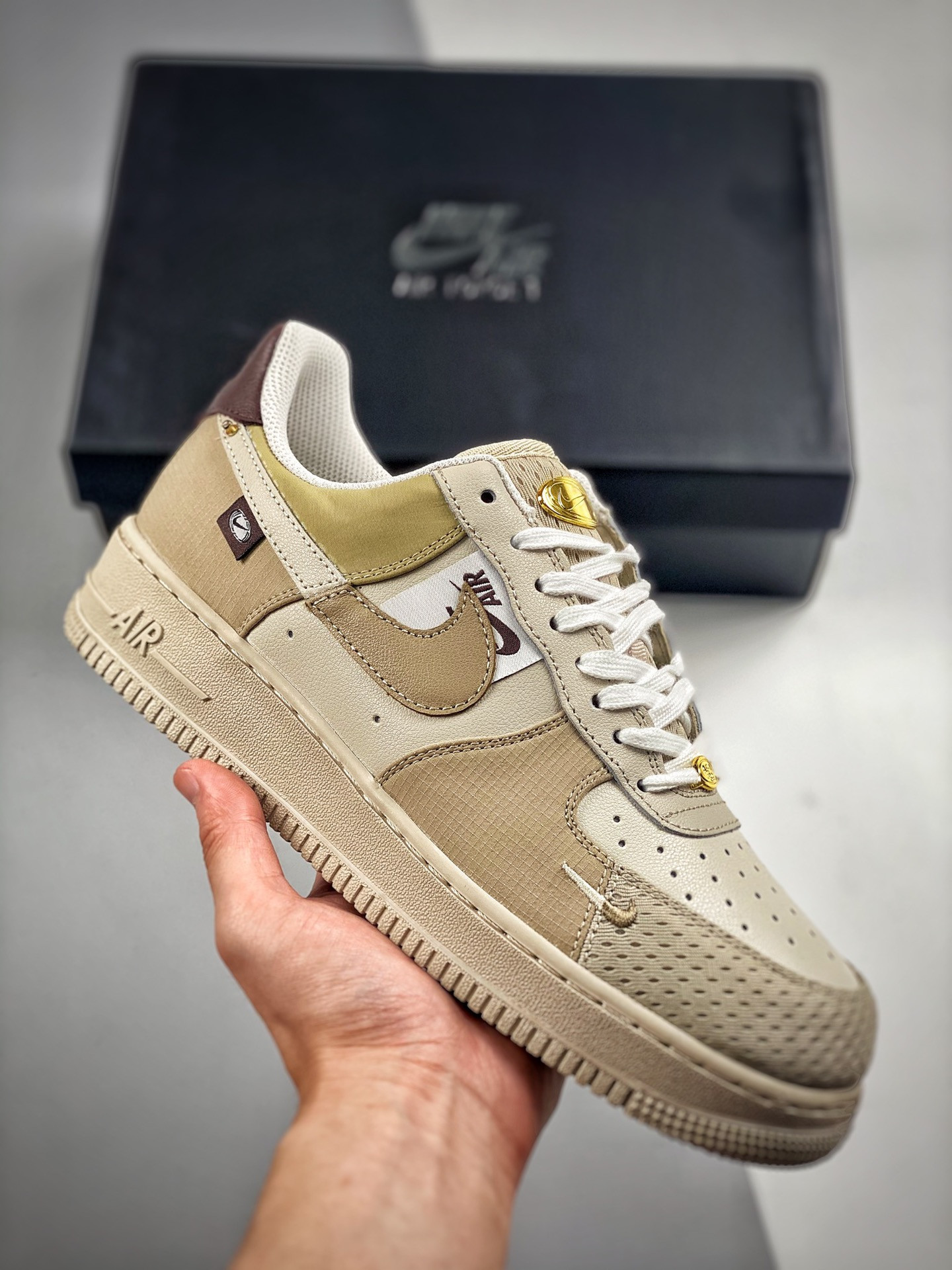 Nike Air Force 1 Low ‘Bling’ Tan/Brown For Sale