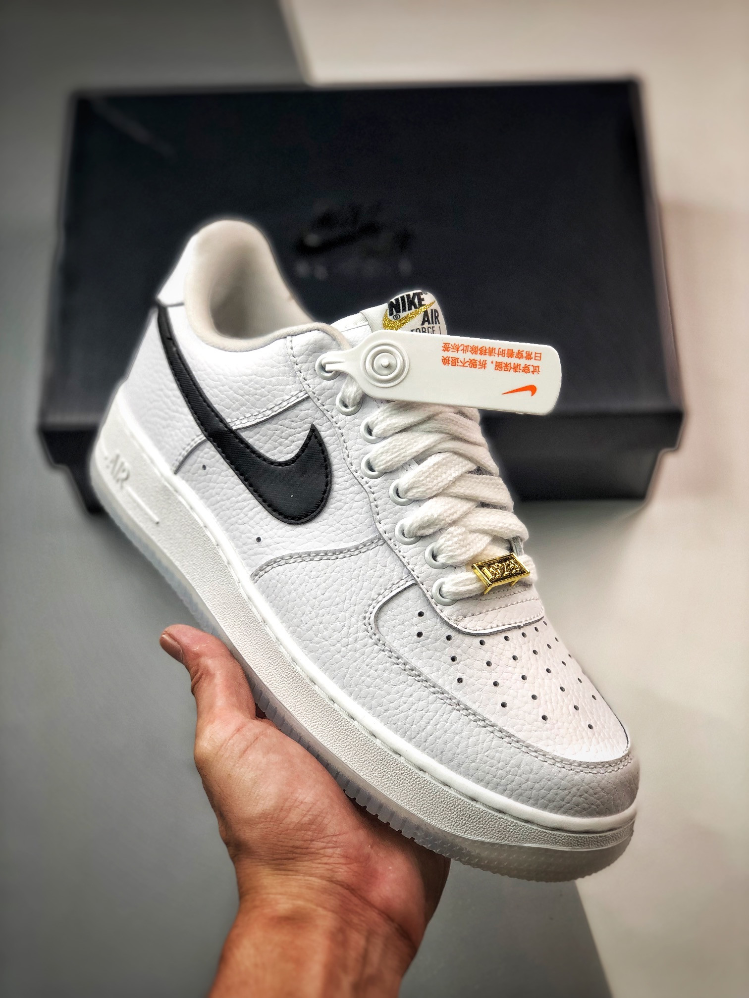 Nike Air Force 1 Low “Bronx Origins” White/Black/Metallic Gold For Sale