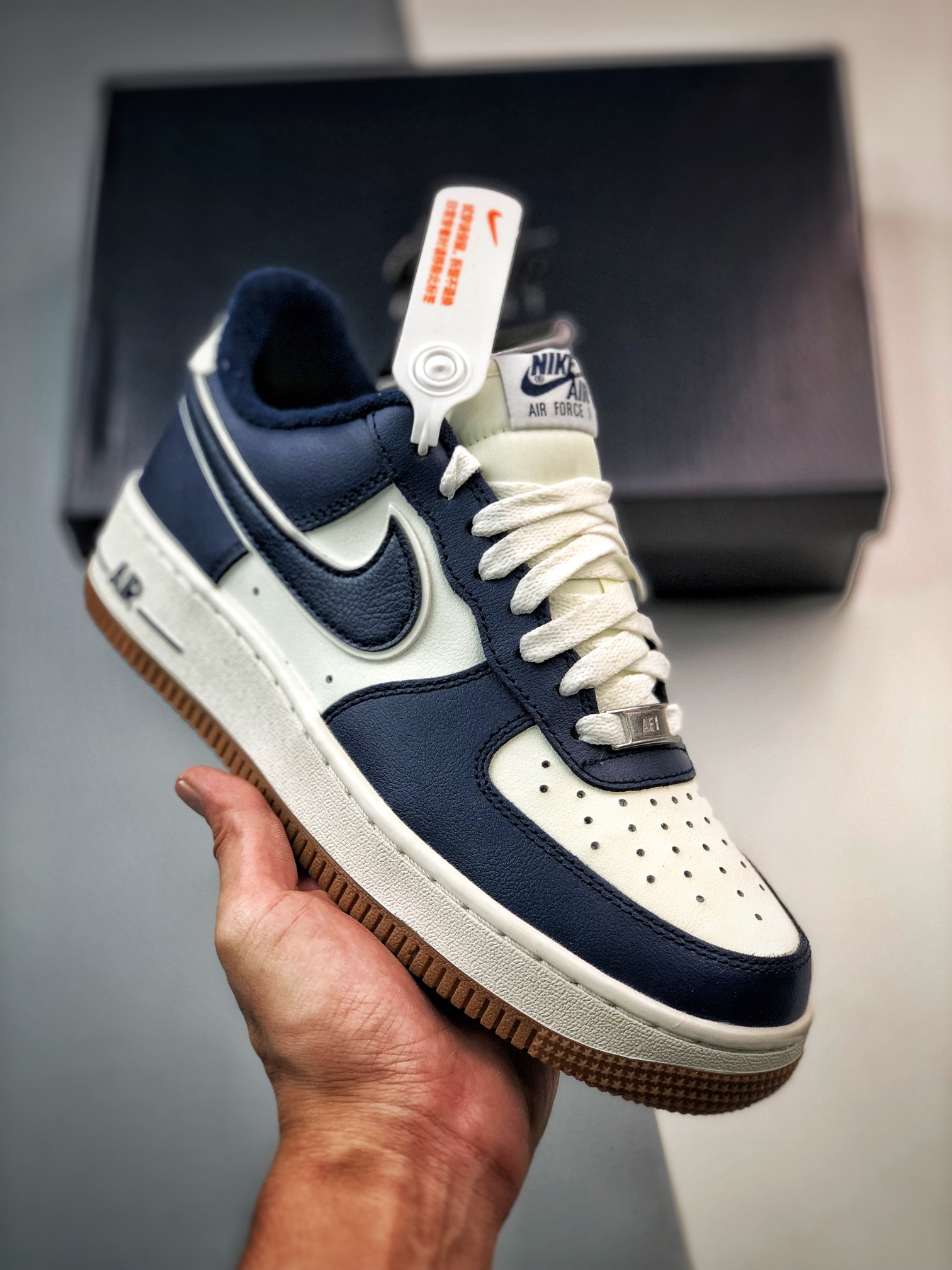 Nike Air Force 1 Low College Pack Navy/White For Sale