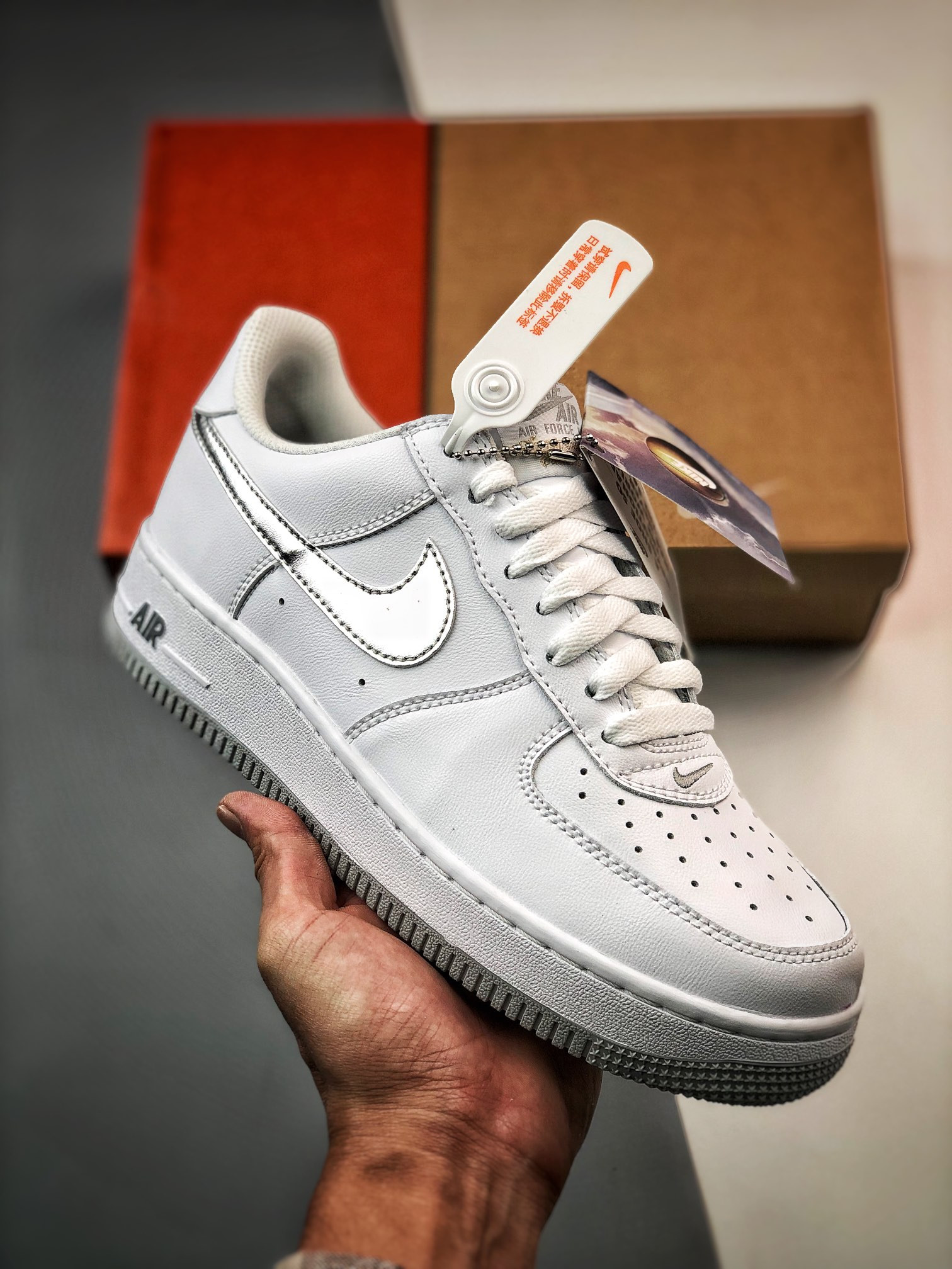 Nike Air Force 1 Low Color of the Month “Silver Swooshes” For Sale