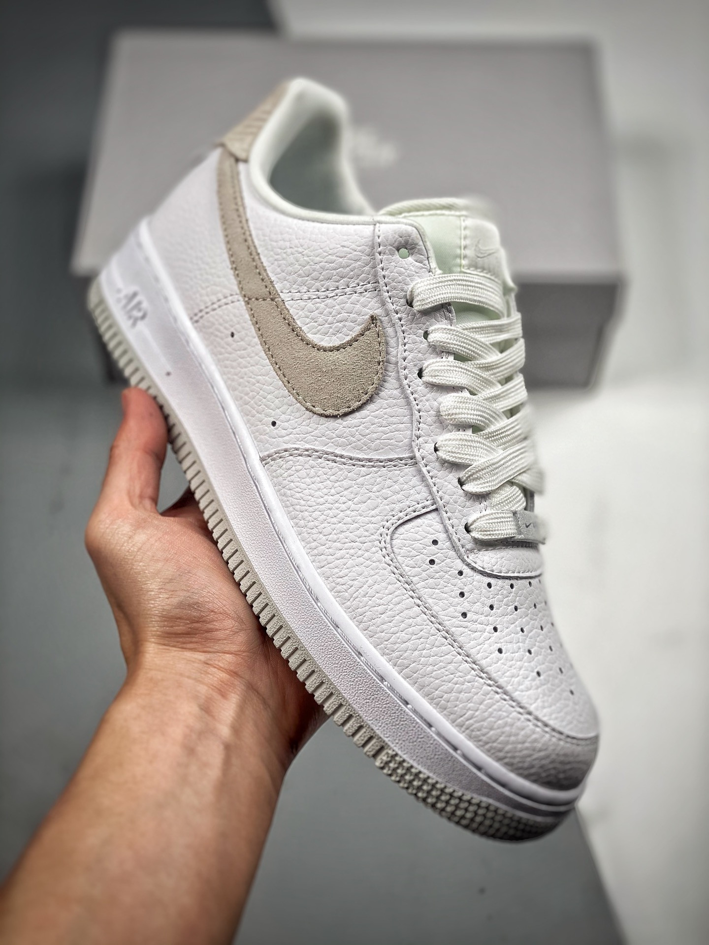 Nike Air Force 1 Low Craft White and Grey For Sale