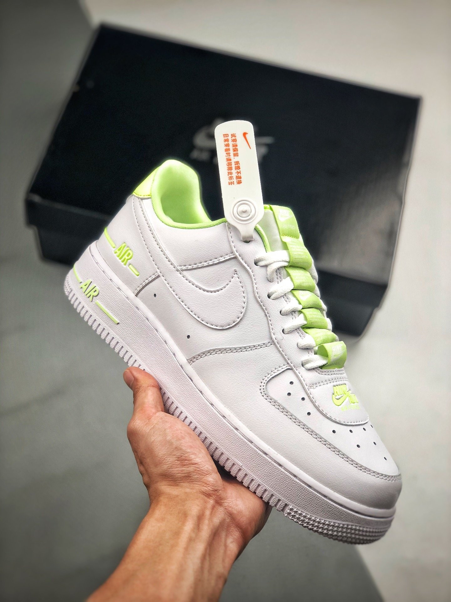 Nike Air Force 1 Low Double Air White Volt For Sale