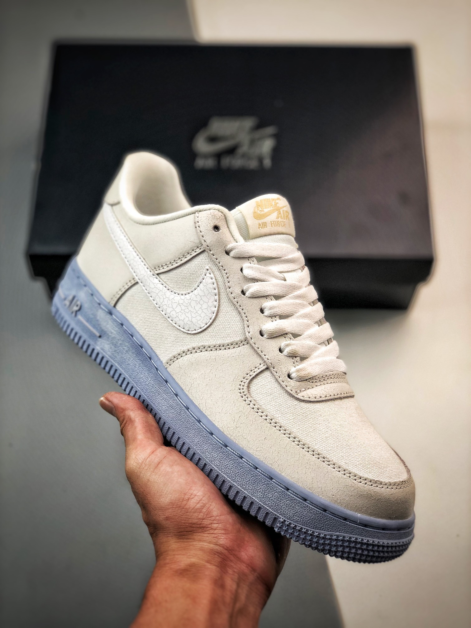 Nike Air Force 1 Low EMB “Salt Flats” White/Blue Whisper/Grey For Sale