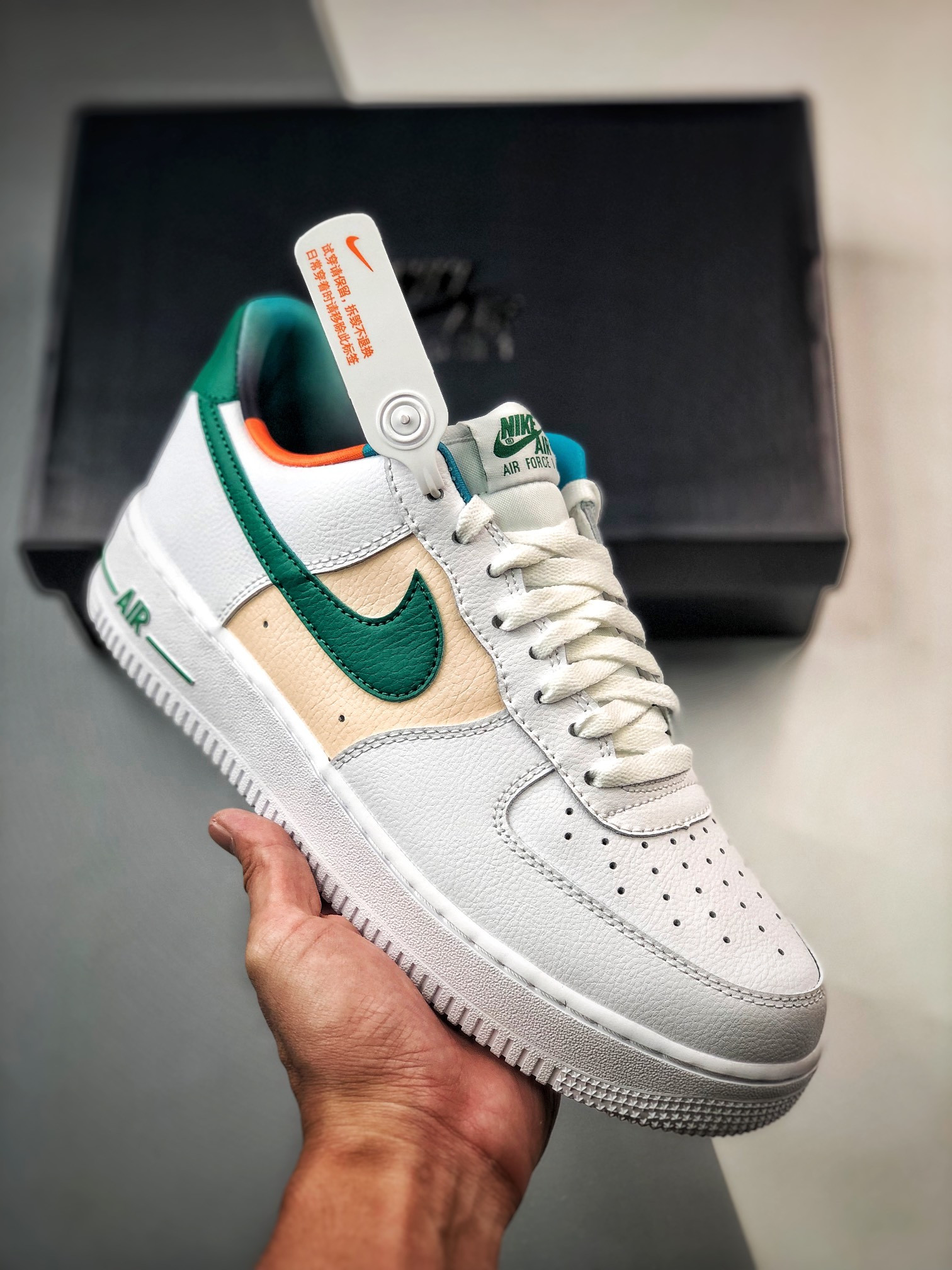Nike Air Force 1 Low EMB White/Malachite-Pearl White For Sale