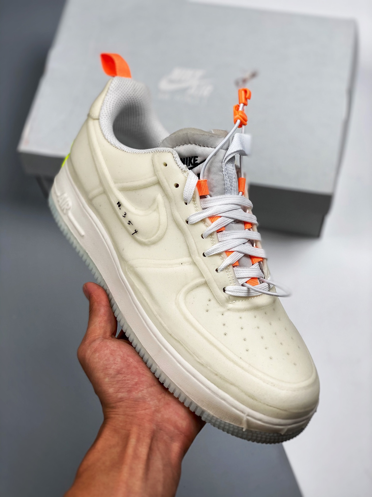 Nike Air Force 1 Low Experimental White/Sail/Atomic Orange/Black For Sale