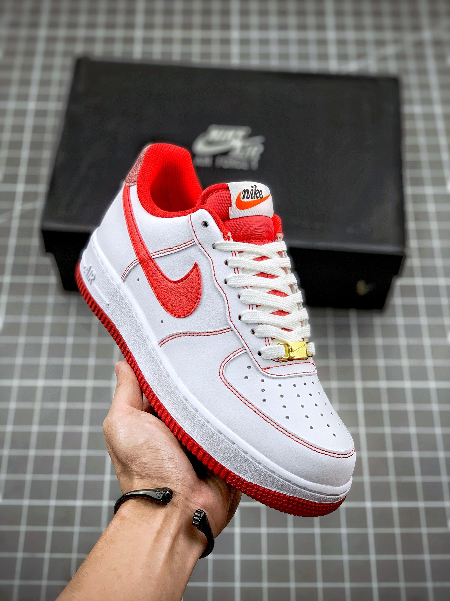 Nike Air Force 1 Low “First Use” White Red For Sale