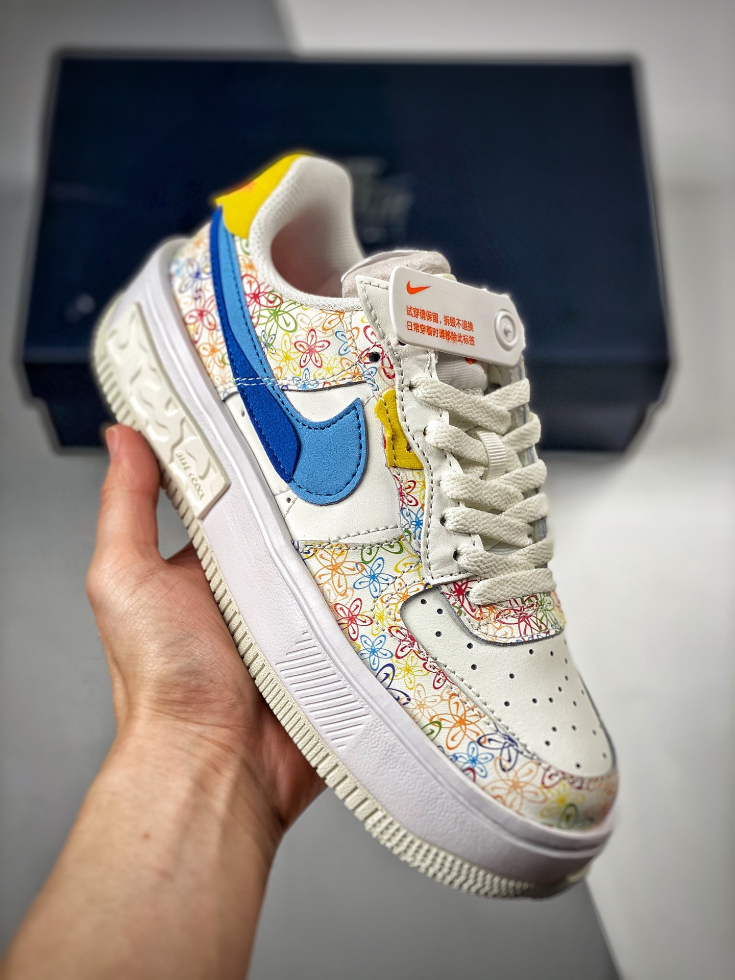 Nike Air Force 1 Low Fontanka “Flowers” Sail/University Blue/Vivid Sulfur For Sale