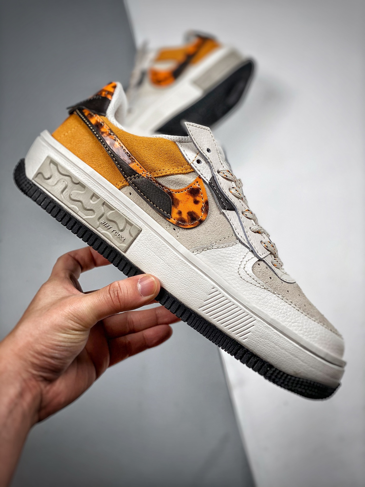 Nike Air Force 1 Low Fontanka Tortoise Shell Grey/Sail-Orange For Sale