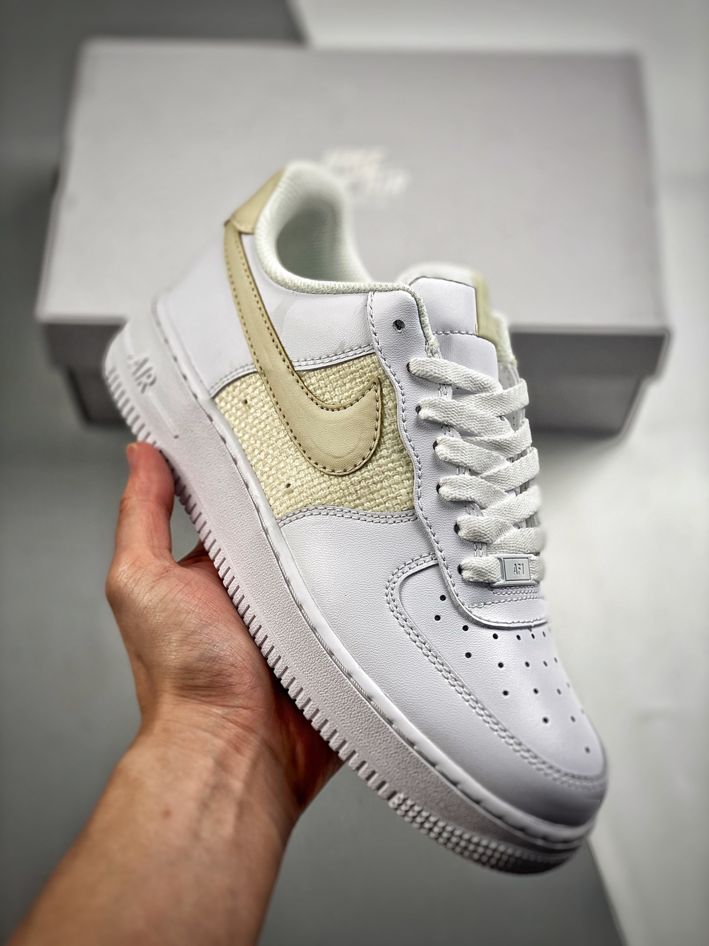 Nike Air Force 1 Low “Grey Cross-Stitch” For Sale