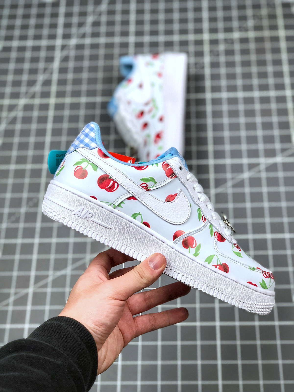 Nike Air Force 1 Low GS “Cherry” White/University Blue-Track Red For Sale