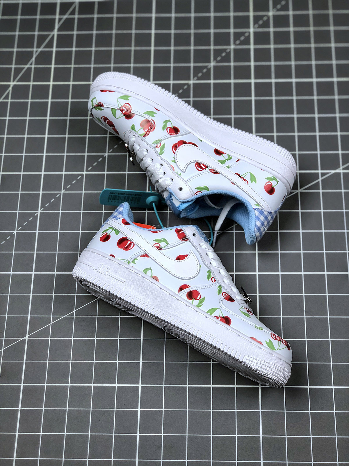 Nike Air Force 1 Low GS “Cherry” White/University Blue-Track Red For Sale