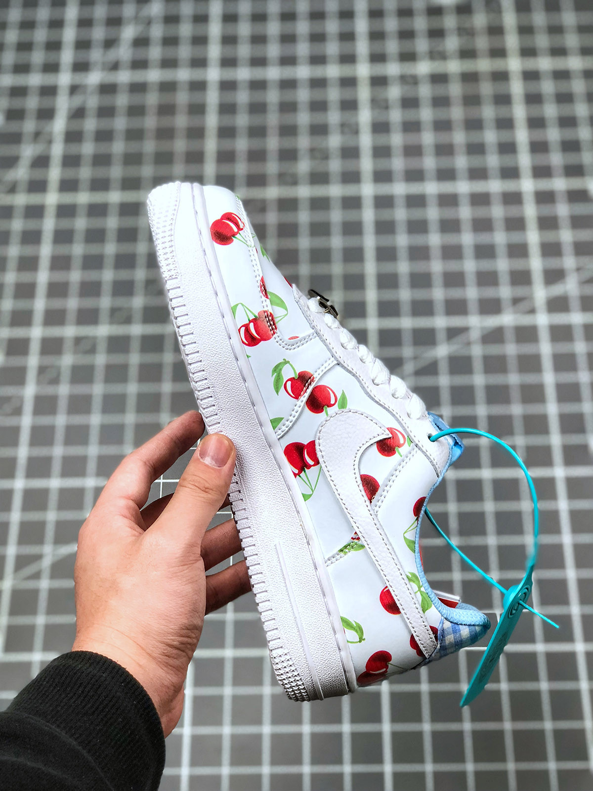 Nike Air Force 1 Low GS “Cherry” White/University Blue-Track Red For Sale