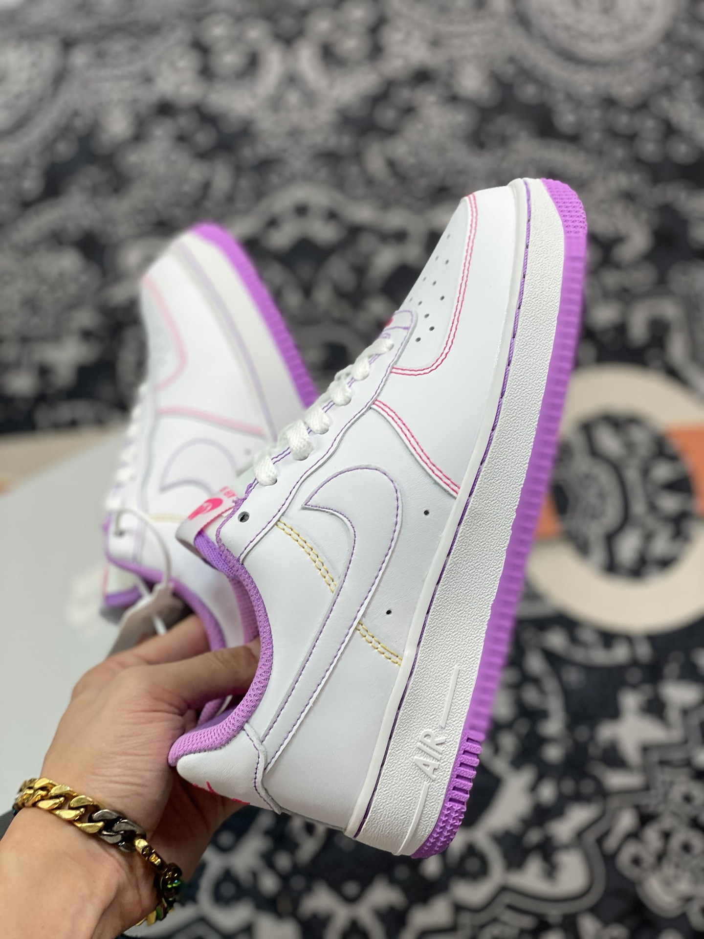 Nike Air Force 1 Low GS ‘Contrast Stitch Fuchsia Glow’ For Sale